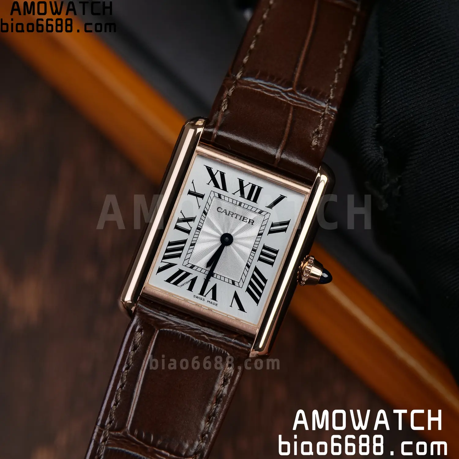 CARTIER Tank Must RG WGTA0011 25.5mm F1 Facftory 1:1 Best Edition White Dial on Brown Leather Strap Ronda 77 9f4fd2dd2fc330e AMO Watch