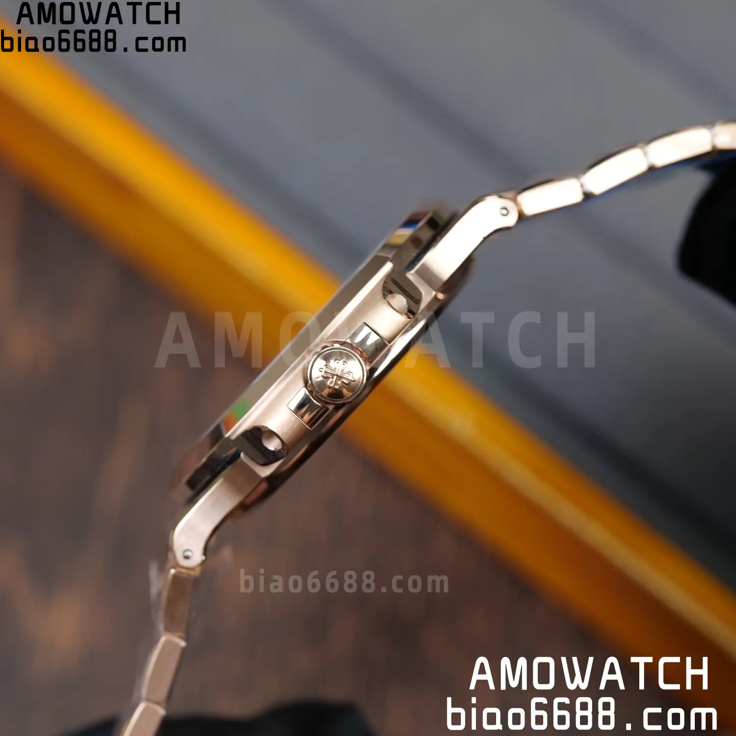 PP Nautilus 5711 RG DDF 1:1 Best Edition Brown Textured Dial on RG Bracelet DD324 (Weighted) 42 a302607222f8120 AMO Watch
