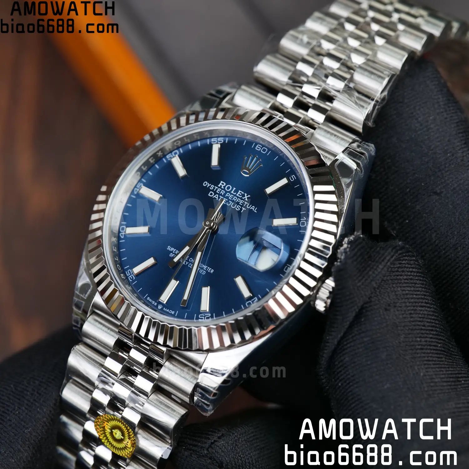 ROLEX DateJust 41mm SS 126334 VSF 1:1 Best Edition 904L Steel Blue Stick Dial on Jubilee Bracelet V2s (Free Sprung) 69 a4001e1b93c6747 AMO Watch