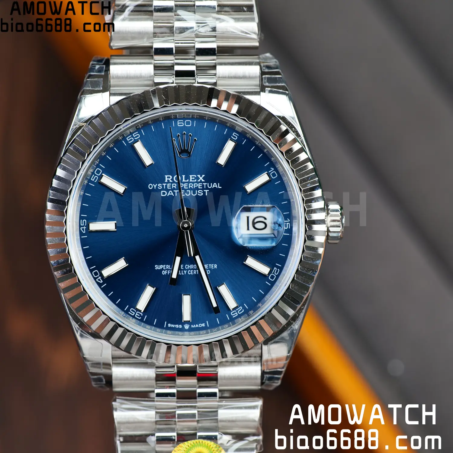 ROLEX DateJust 41mm SS 126334 VSF 1:1 Best Edition 904L Steel Blue Stick Dial on Jubilee Bracelet V2s (Free Sprung) 62 a58999b9d65e6a8 AMO Watch