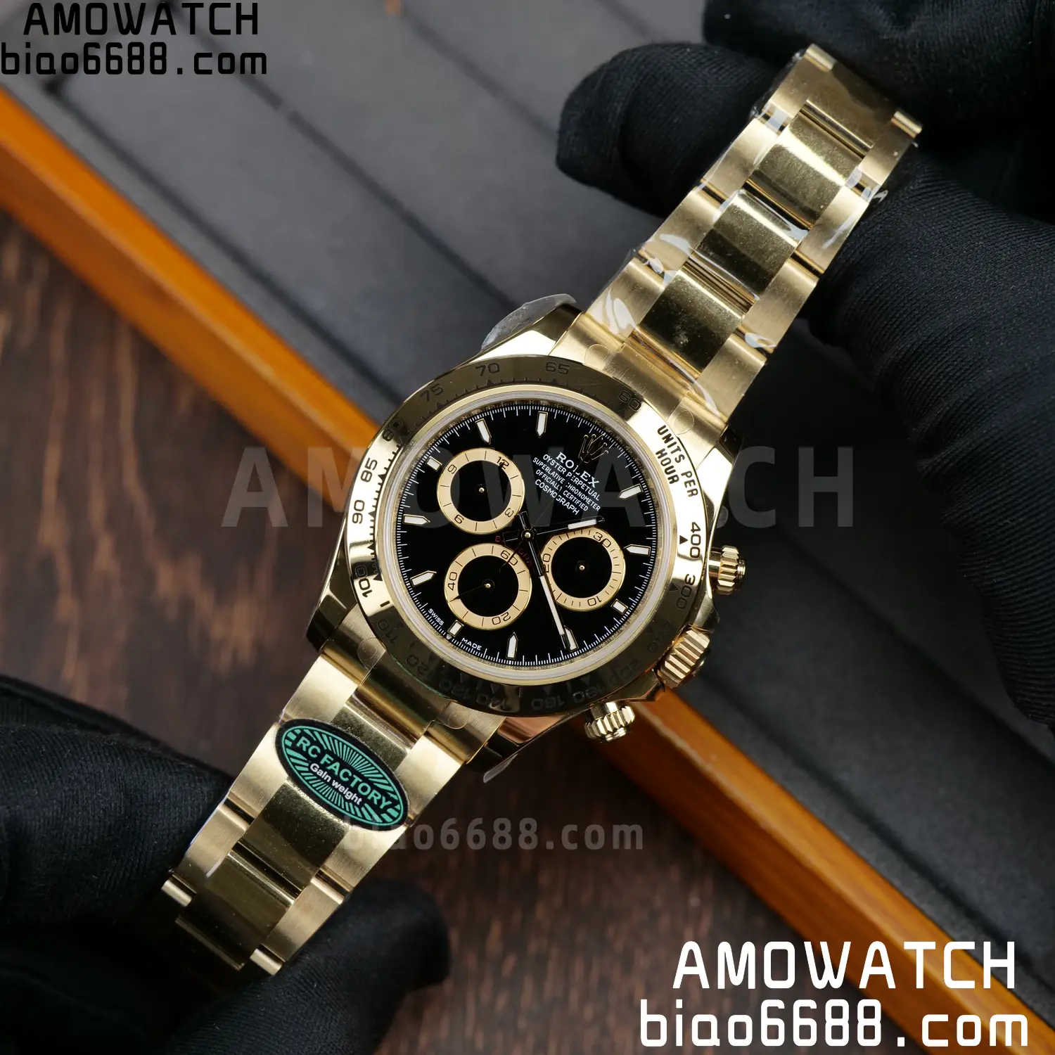 Rolex Daytona 126508 RCF RGF 1:1 Best Edition Black Dial on YG Bracelet JH4131 V2 220g Free Sprung 63 a5a6dbe40629a64 AMO Watch