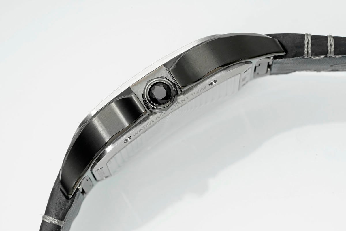 Cartier Santos Skeleton SS/PVD RICH 1:1 Best Edition Skeleton Dial on Black Leather Strap 9611MC Super Clone V2 25 a73afcc28b47db9 AMO Watch