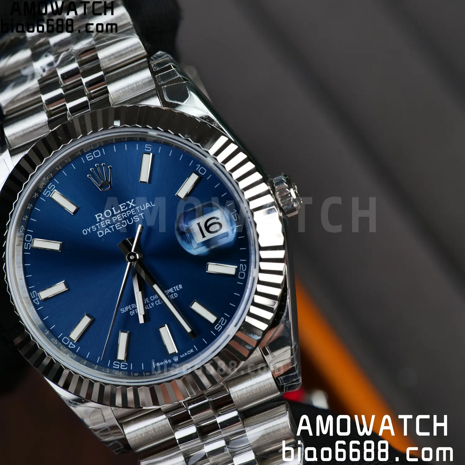 ROLEX DateJust 41mm SS 126334 VSF 1:1 Best Edition 904L Steel Blue Stick Dial on Jubilee Bracelet V2s (Free Sprung) 71 a8f1eb1e8c1e7ac AMO Watch
