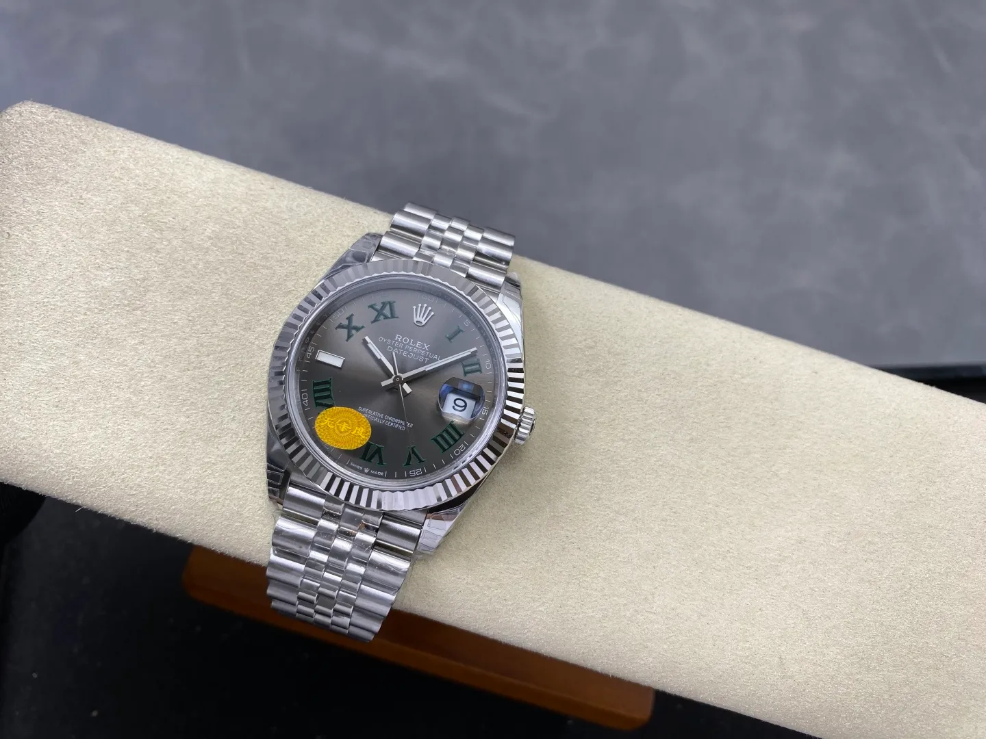 ROLEX DateJust 41mm SS 126334 VSF 1:1 Best Edition 904L Steel Gray Roman Dial on Jubilee Bracelet V2s (Free Sprung) 34 aaf1813dbb21921 AMO Watch