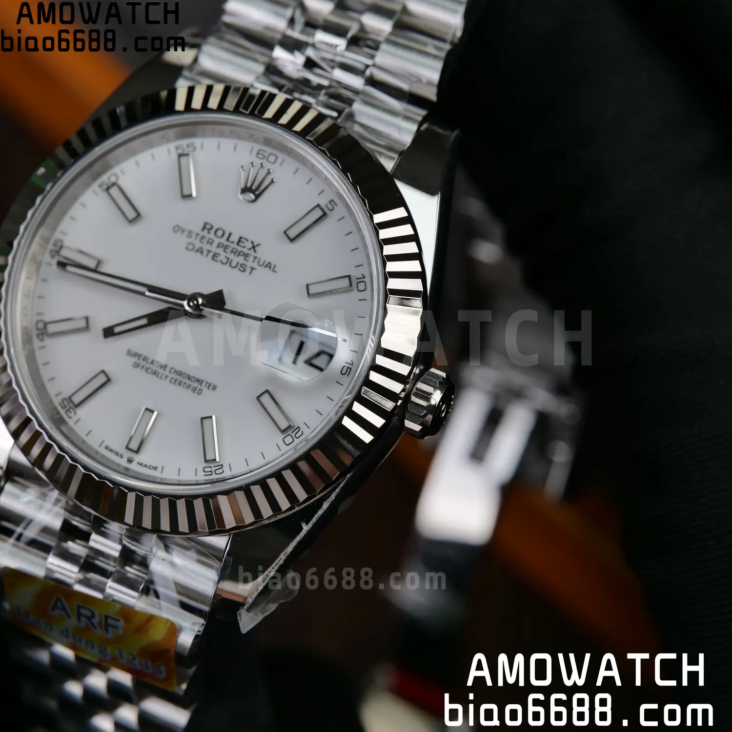 Rolex DateJust 126300 41mm ARF 1:1 Best Edition White Dial on Jubilee Bracelet Smooth Bezel DD3235 60 abdfebf0c5eff2c AMO Watch
