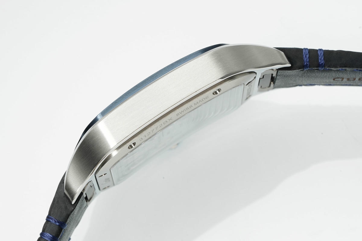 Cartier Santos Skeleton SS RICH 1:1 Best Edition Skeleton Dial Blue Bezel on Blue Leather Strap 9611MC Super Clone V2 27 ad1d1462aaee668 AMO Watch