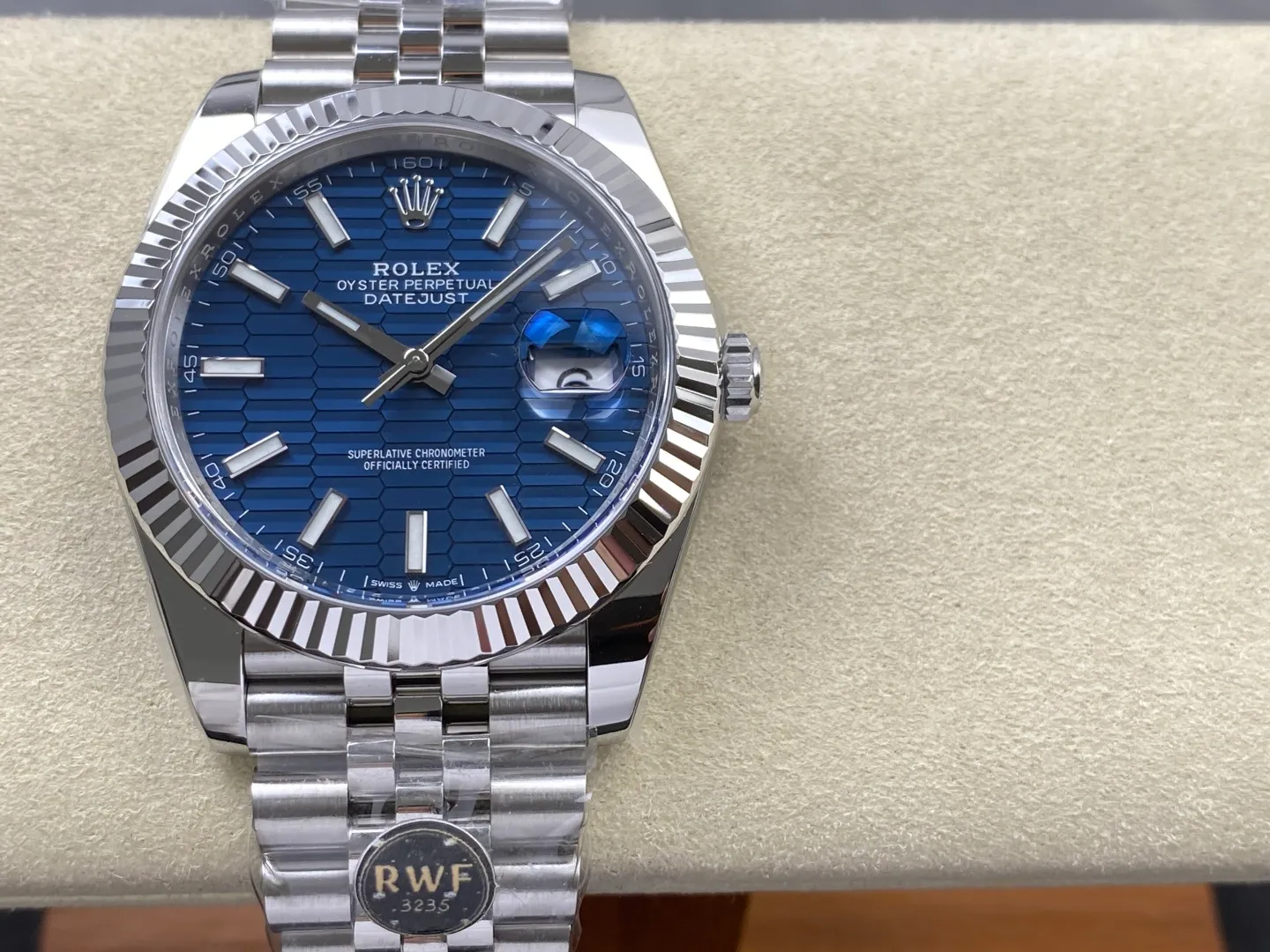 Rolex DateJust 41 126334 RWF 1:1 Best Edition Blue Textured Stick Dial on Jubilee Bracelet JH3235 (Free Sprung) 24 ae2679048e88521 阿默表行AmoWatch