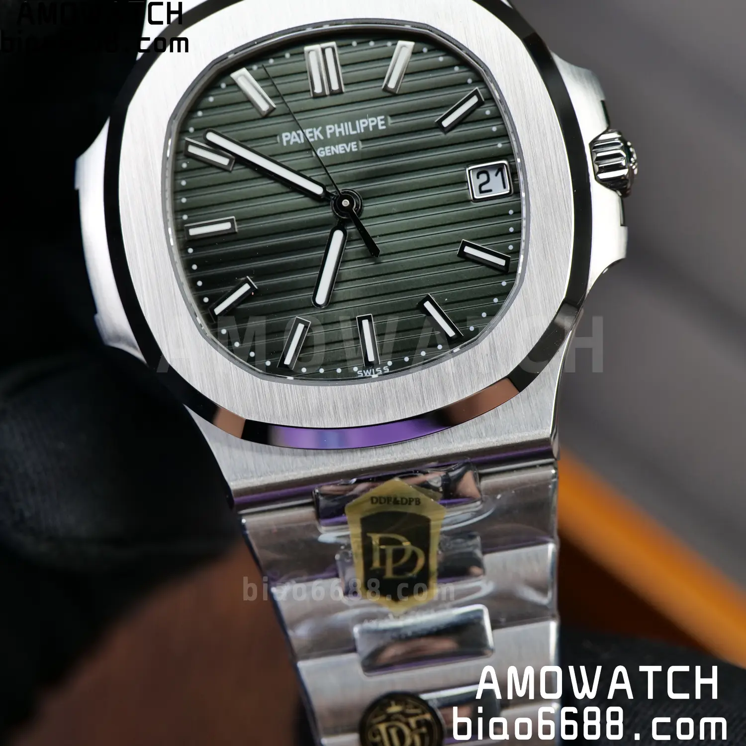 PP Nautilus 5711 DDF 1:1 Best Edition Blue Dial on SS Bracelet DPB330 Super Clone V2 93 aecccd44dd27955 阿默表行AmoWatch