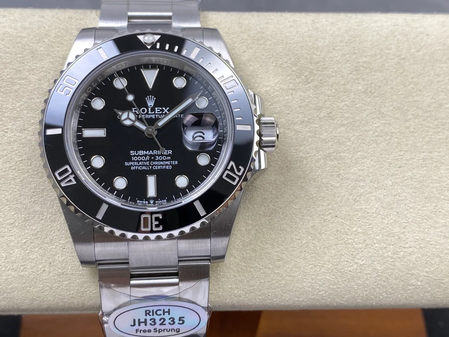 Rolex Submariner 41mm 126610 LN Black RICH 1:1 Best Edition 904L SS Case and Bracelet JH3235 V2 (Free Sprung) 46 af297af113813ca AMO Watch