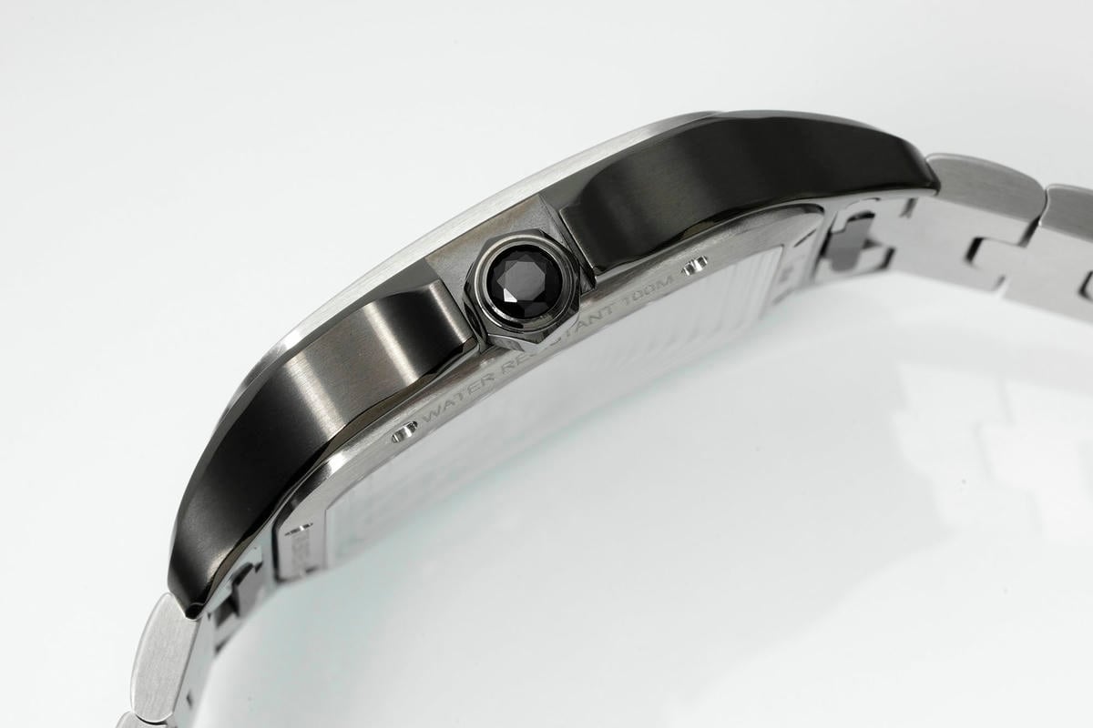Cartier Santos Skeleton SS/PVD RICH 1:1 Best Edition Skeleton Dial on SS SmartLink Bracelet 9611MC Super Clone V2 24 af52b269135a32a AMO Watch