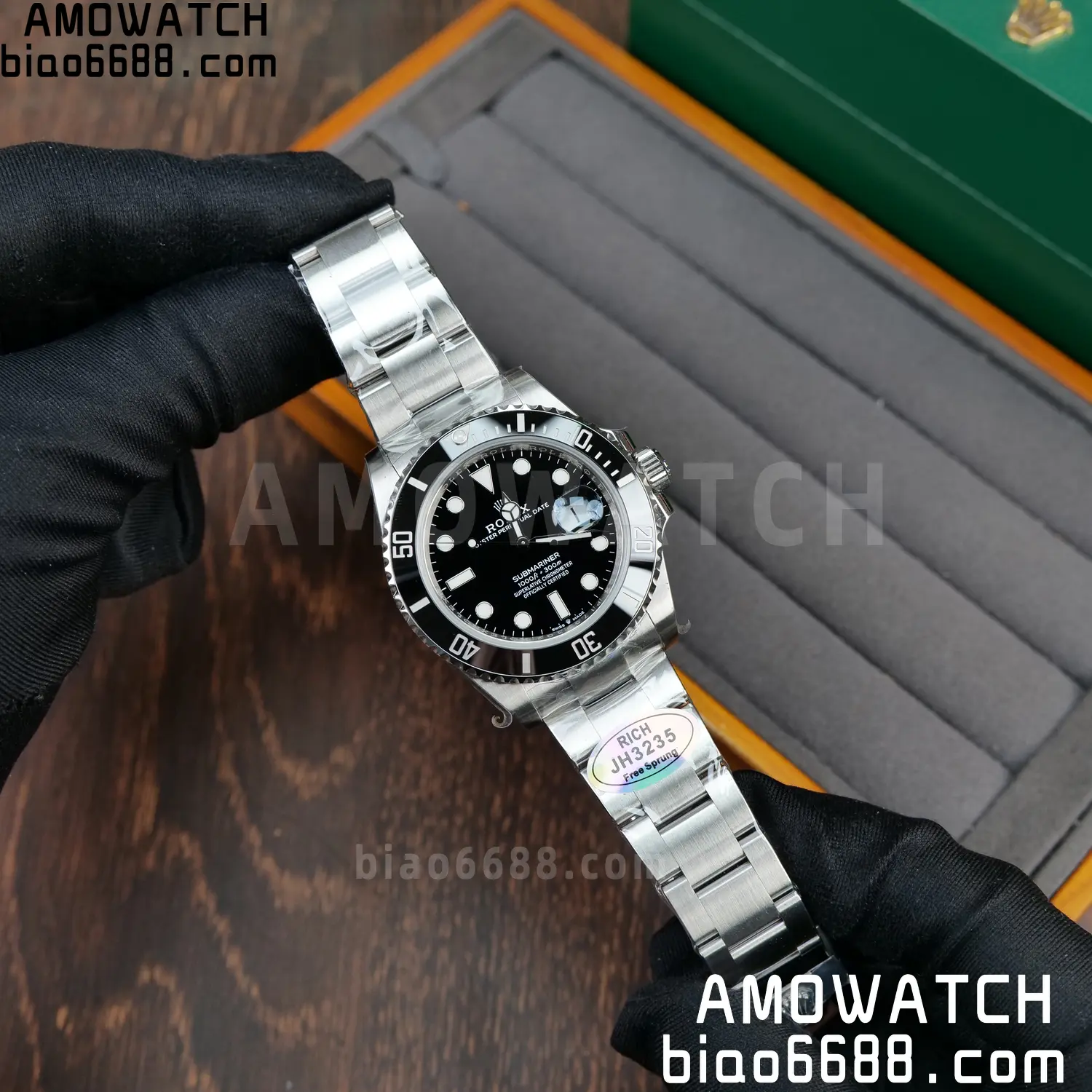 Rolex Submariner 41mm 126610 LN Black RICH 1:1 Best Edition 904L SS Case and Bracelet JH3235 V2 (Free Sprung) 77 b1b196362abd05b AMO Watch