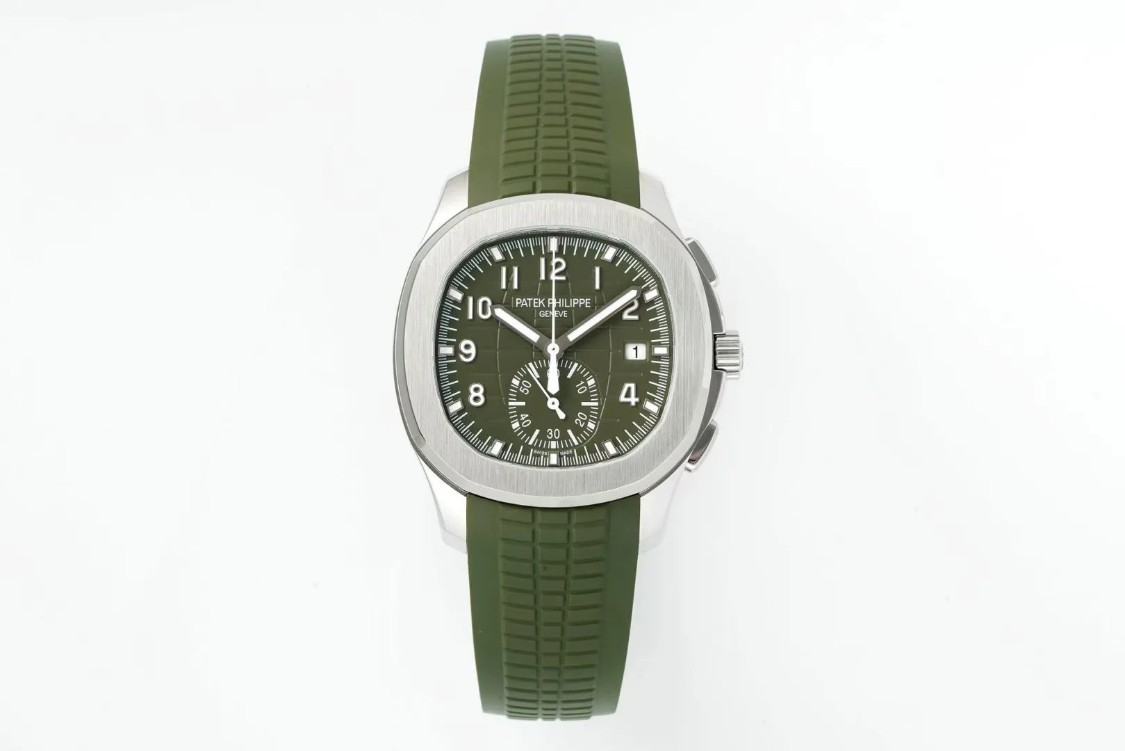 PP Aquanaut 5968 SS DDF 1:1 Best Edition Green Dial on Green Rubber Strap A520 19 b448d1521ac8f6d 阿默表行AmoWatch
