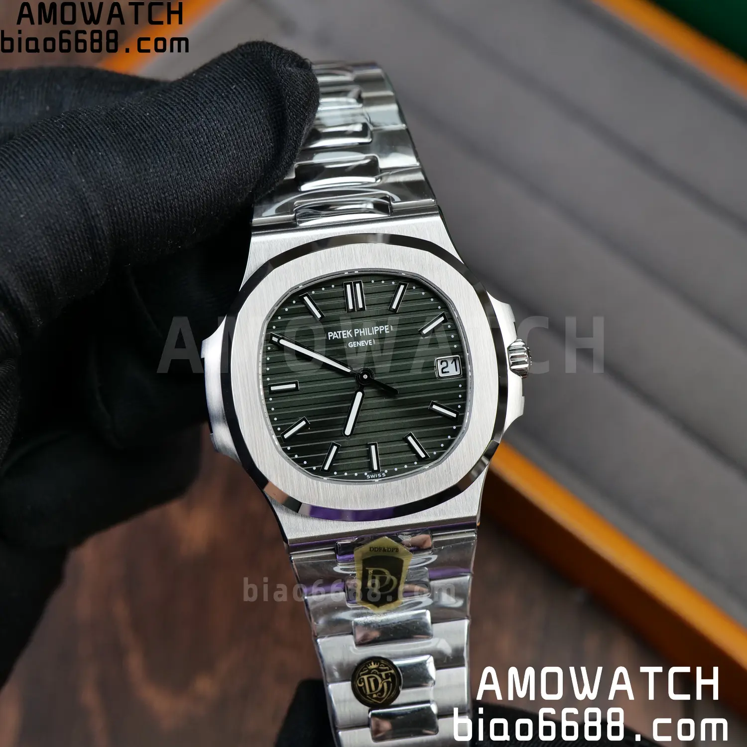 PP Nautilus 5711 DDF 1:1 Best Edition Blue Dial on SS Bracelet DPB330 Super Clone V2 77 b809dd131a4a25e 阿默表行AmoWatch