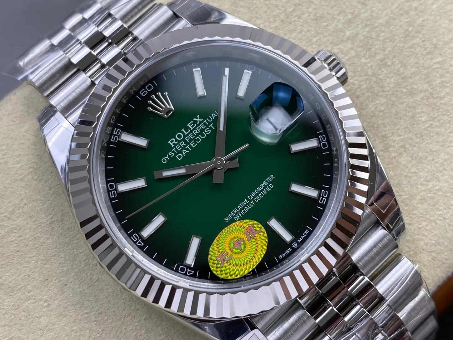 ROLEX DateJust 41mm SS 126334 VSF 1:1 Best Edition 904L Steel Gradient Green Dial on Jubilee Bracelet V2s (Free Sprung) 27 b871b7052a0853f AMO Watch