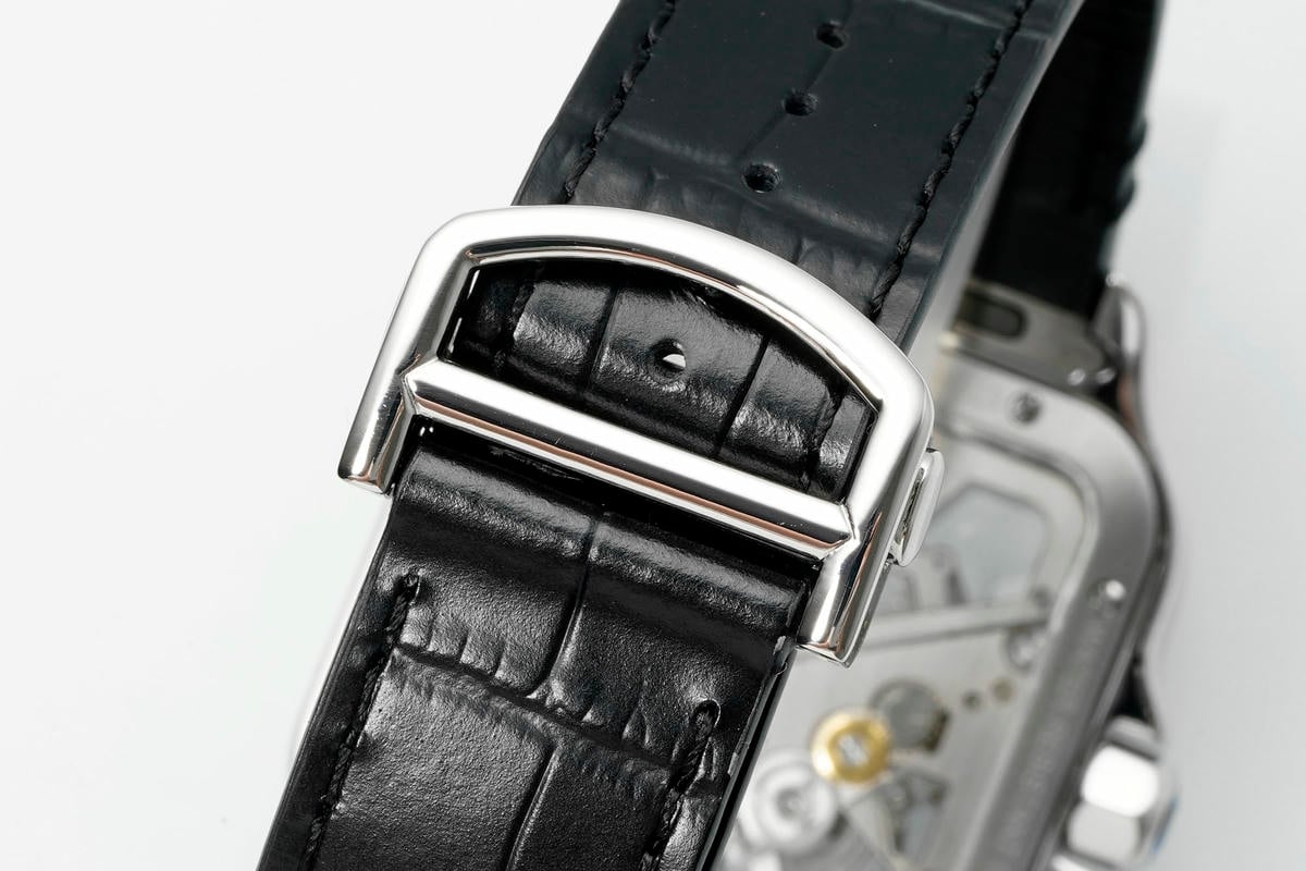 Cartier Santos Skeleton PVD RICH 1:1 Best Edition Skeleton Dial on Leather Strap 9612MC Super Clone V2 27 bafbc76ceab9ad7 AMO Watch
