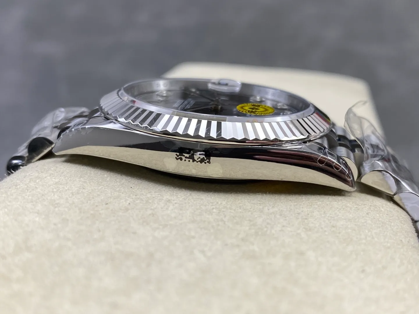 ROLEX DateJust 41mm SS 126334 VSF 1:1 Best Edition 904L Steel Gray Diamond Dial on Jubilee Bracelet V2s (Free Sprung) 33 bc7db125fe6c594 AMO Watch