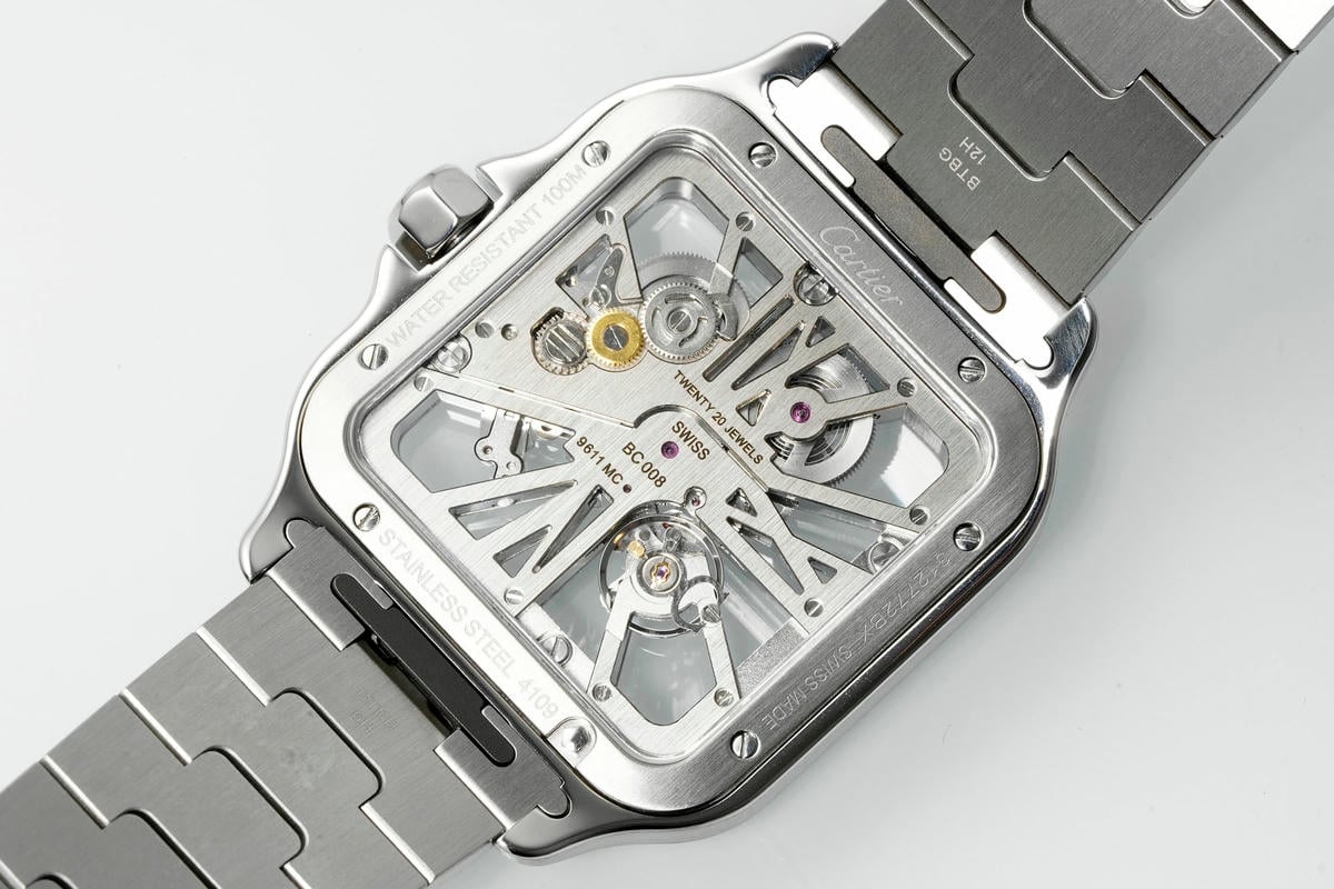 Cartier Santos Skeleton SS/YG RICH 1:1 Best Edition Skeleton Dial on SS/YG Bracelet 9611MC Super Clone V2 27 bc83384b1dc05f8 2 阿默表行AmoWatch