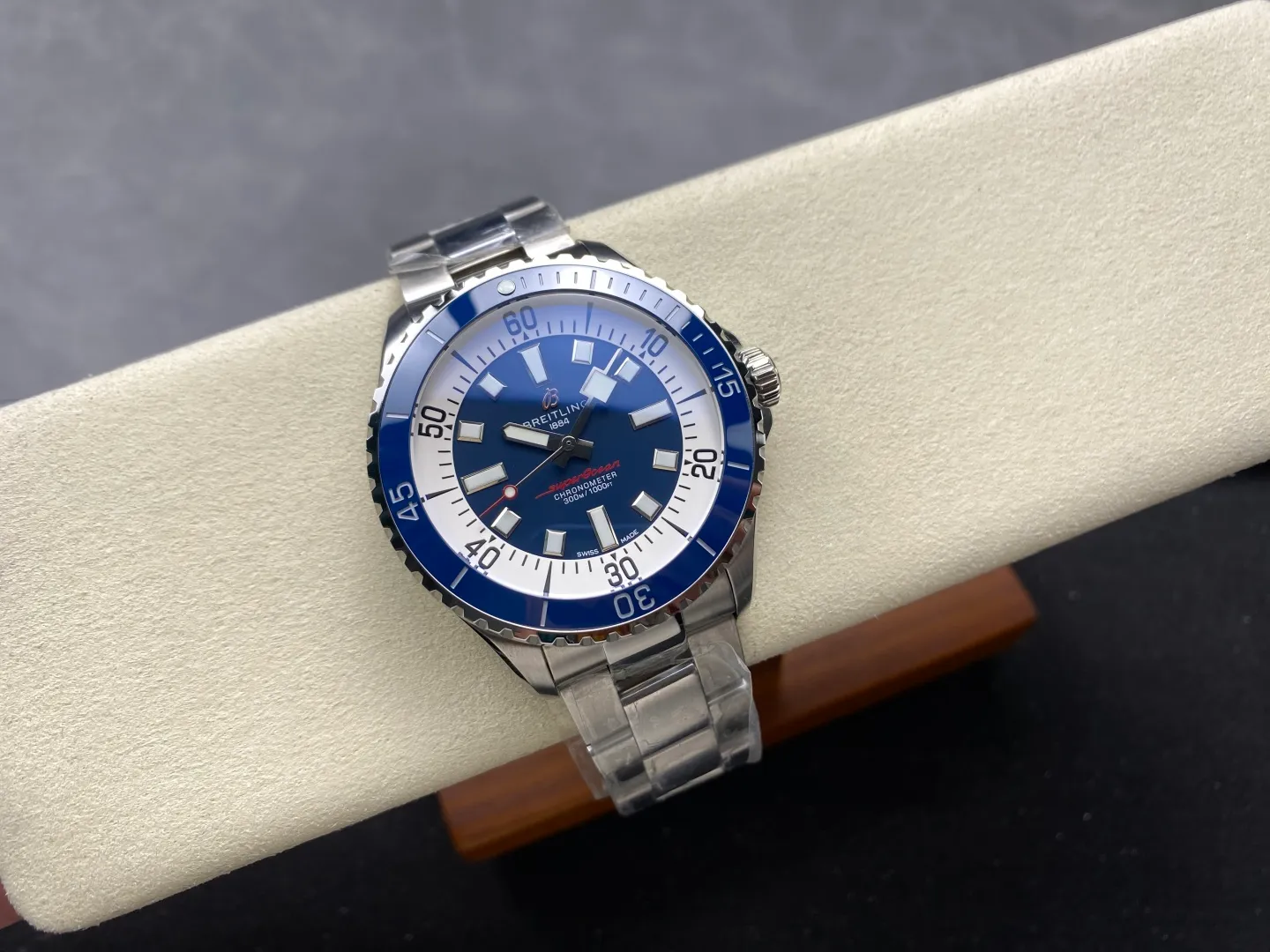Breitling Superocean 44 SS TF Factory 1:1 Best Edition Blue Ceramic Bezel Blue Dial on SS Bracelet A2824 19 bdc52a36139a939 AMO Watch