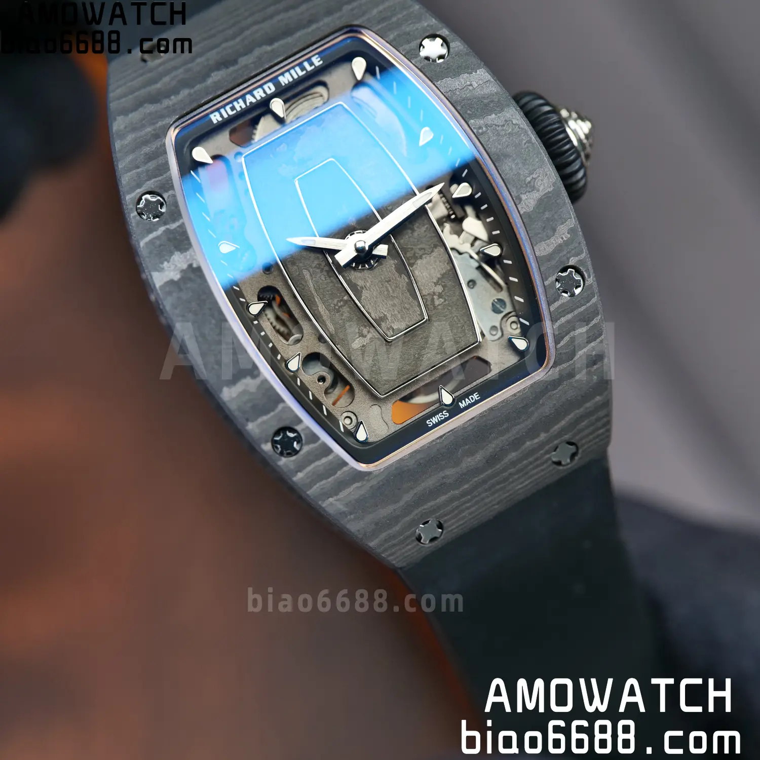 Richard Mille RM07 RM07-01 Ladies ZF 1:1 Best Edition NTPT Case Black Rubber Strap 91 bf9e8c95317ea5b AMO Watch