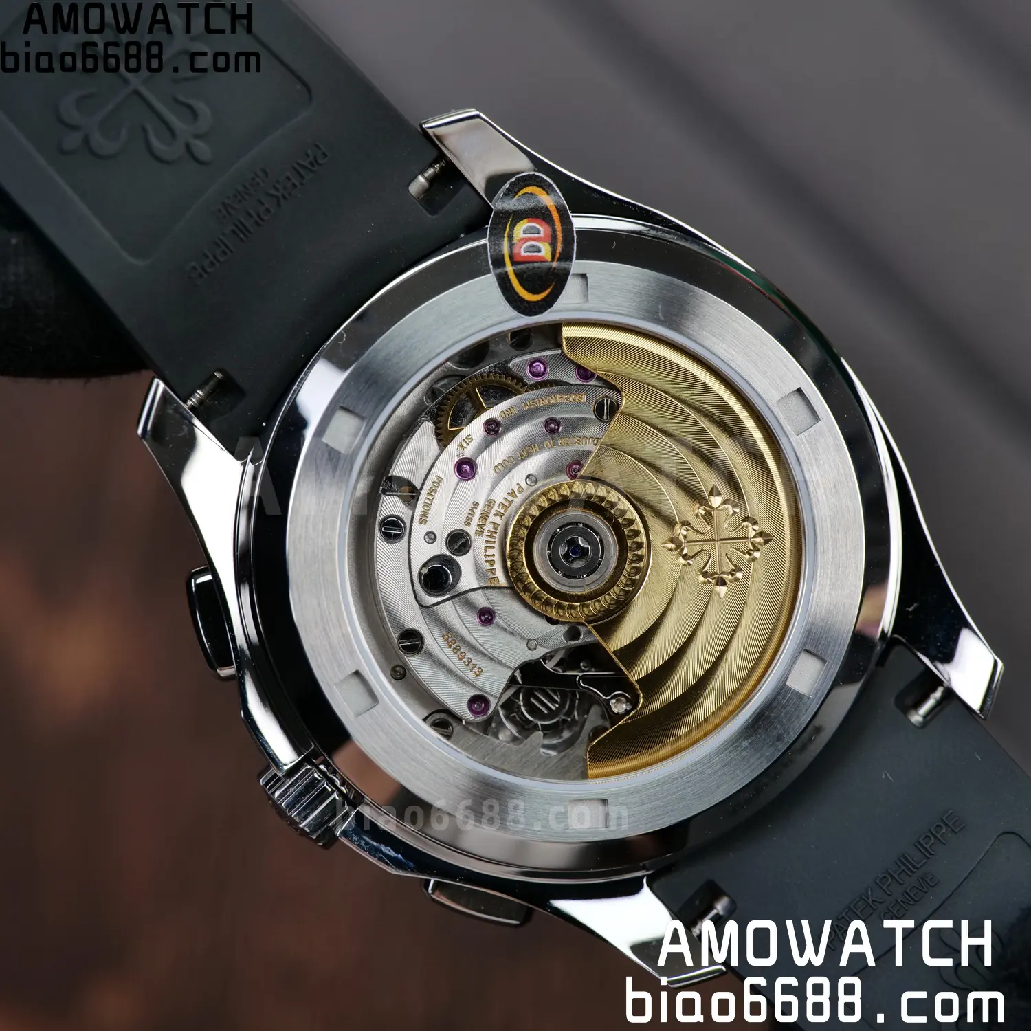 PP Aquanaut 5968 SS DDF 1:1 Best Edition Gray Dial on Black Rubber Strap A520 85 c25007f5b2eb61a AMO Watch