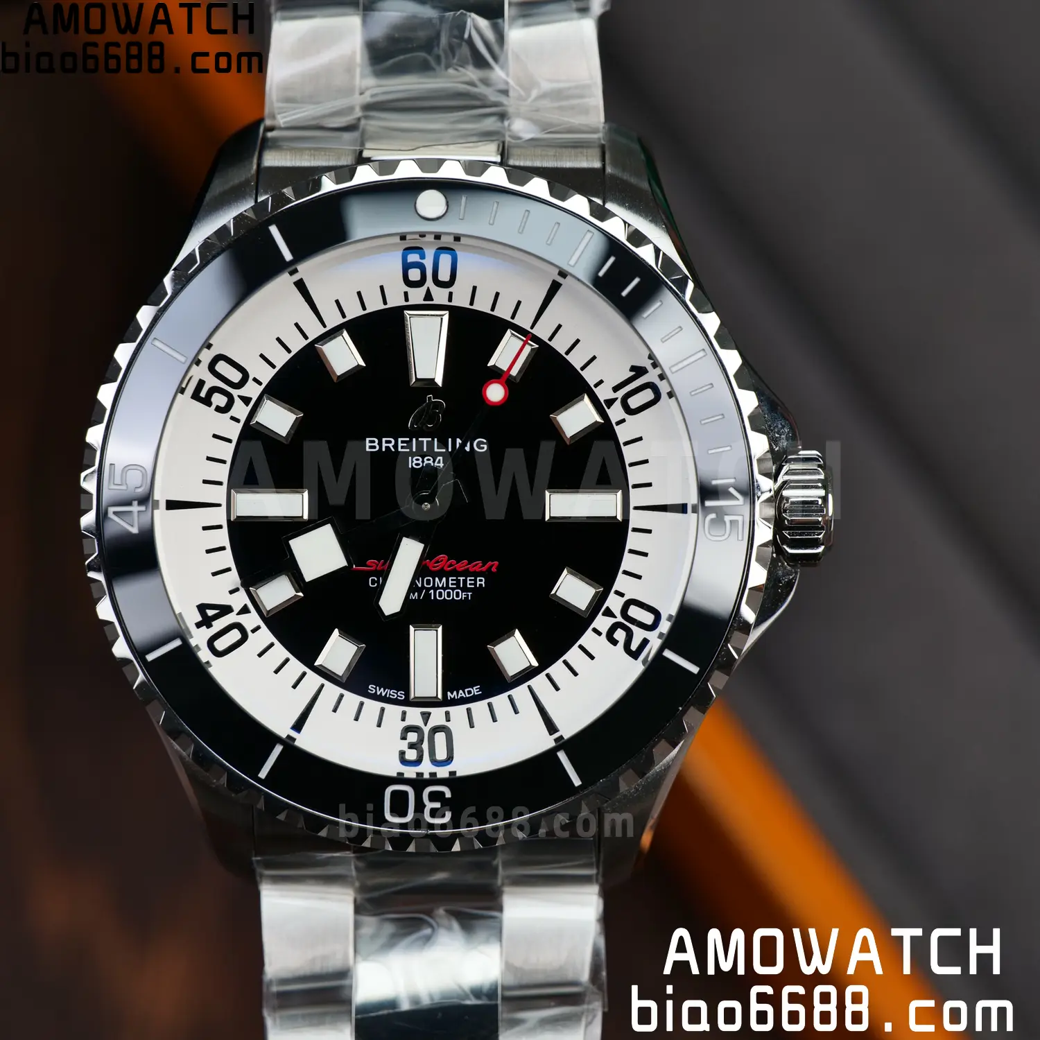 Breitling Superocean 44 SS TF Factory 1:1 Best Edition Black Dial on SS Bracelet A2824 62 c4fb16e38d5cc5e AMO Watch