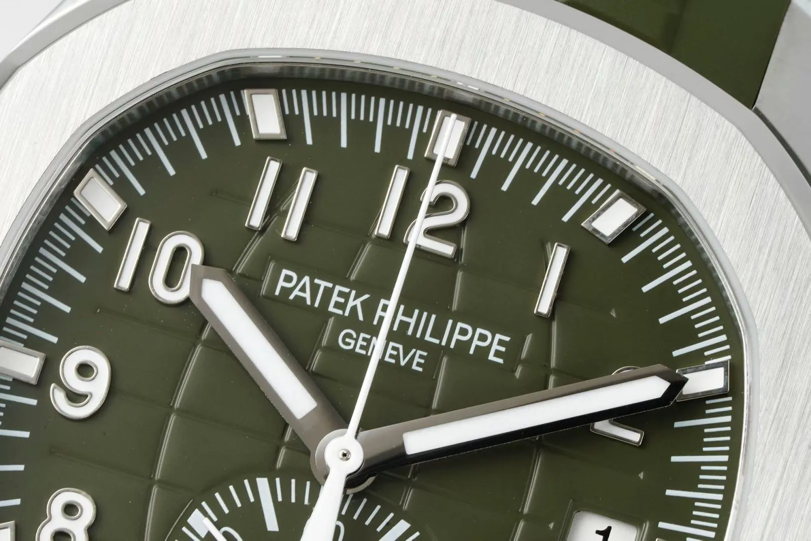 PP Aquanaut 5968 SS DDF 1:1 Best Edition Green Dial on Green Rubber Strap A520 22 c9fdbd3e32526e6 阿默表行AmoWatch