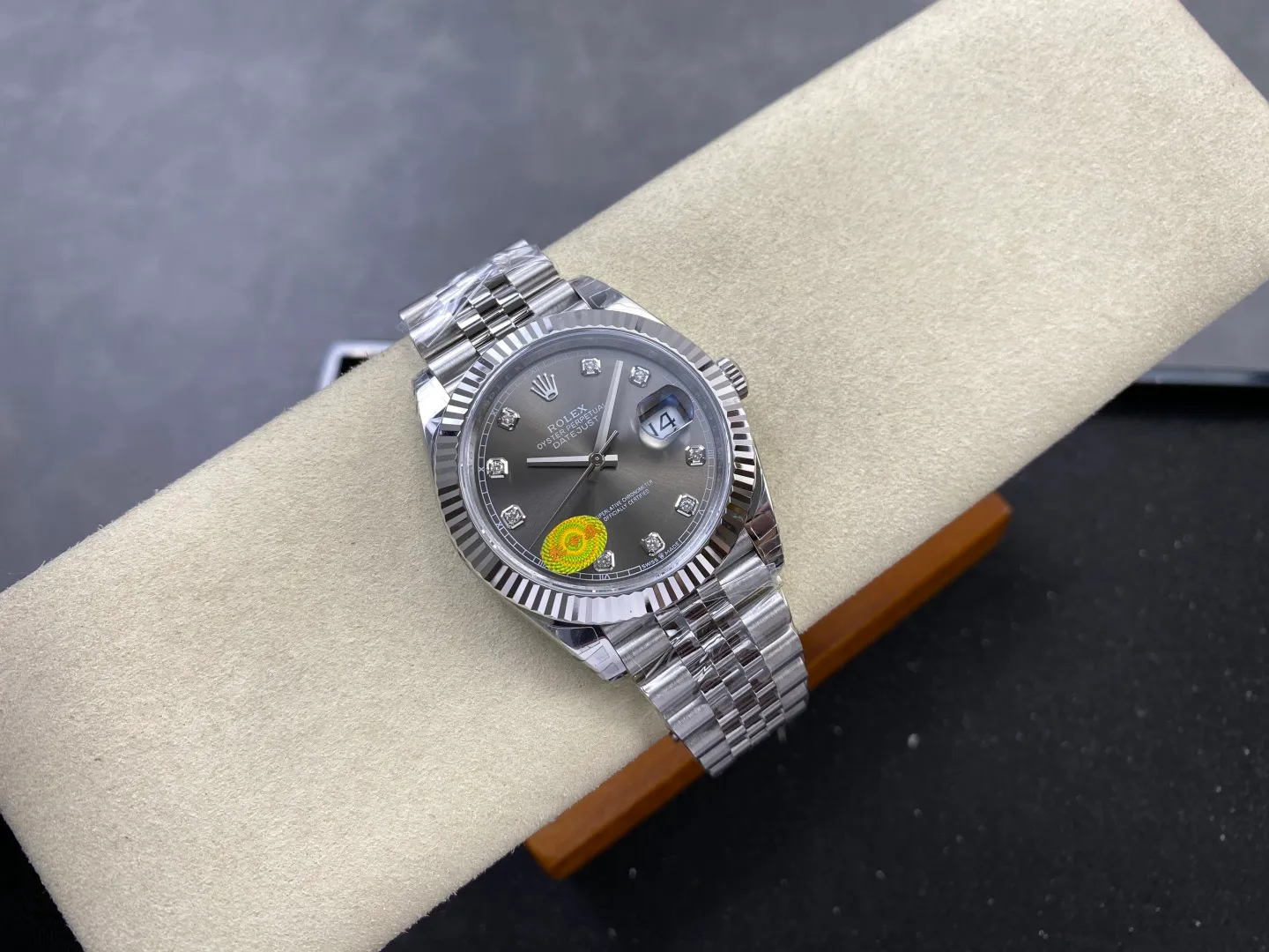 ROLEX DateJust 41mm SS 126334 VSF 1:1 Best Edition 904L Steel Gray Diamond Dial on Jubilee Bracelet V2s (Free Sprung) 31 cc9ca50d73ab199 AMO Watch