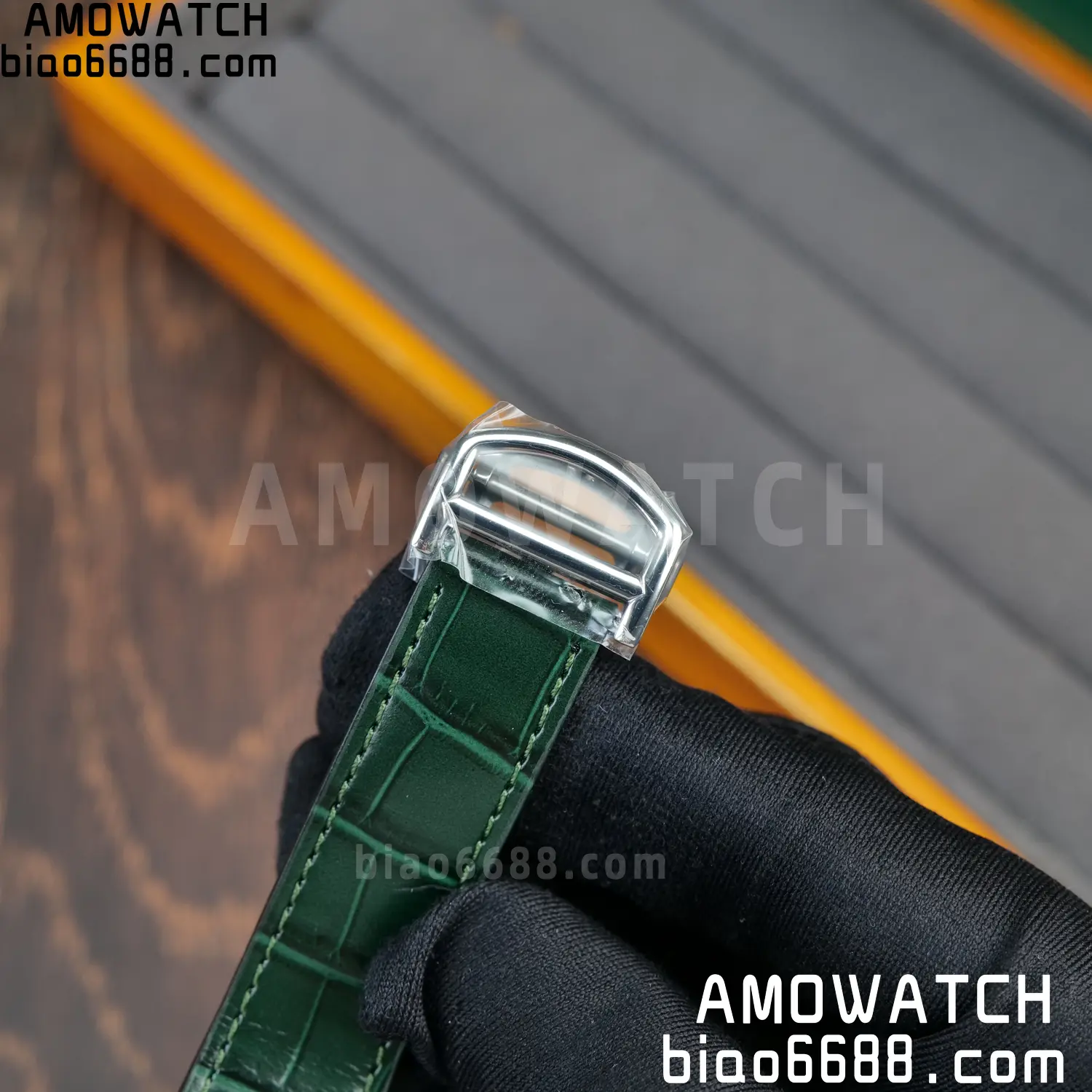 Cartier Santos Skeleton SS RICH 1:1 Best Edition Skeleton Green Dial on Green Leather Strap 9611MC Super Clone V2 80 d081561b1d79585 AMO Watch