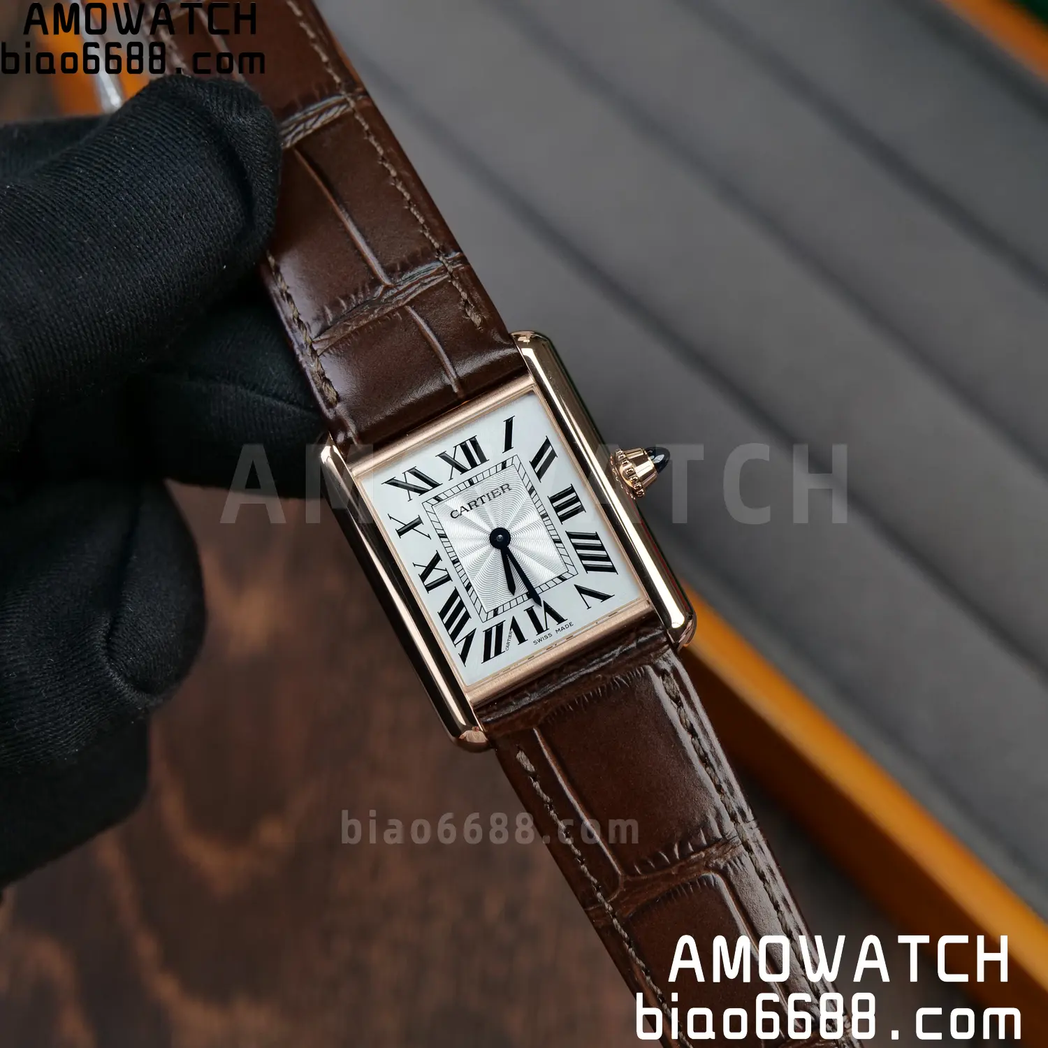 CARTIER Tank Must RG WGTA0011 25.5mm F1 Facftory 1:1 Best Edition White Dial on Brown Leather Strap Ronda 58 d231fa9e0296b99 AMO Watch