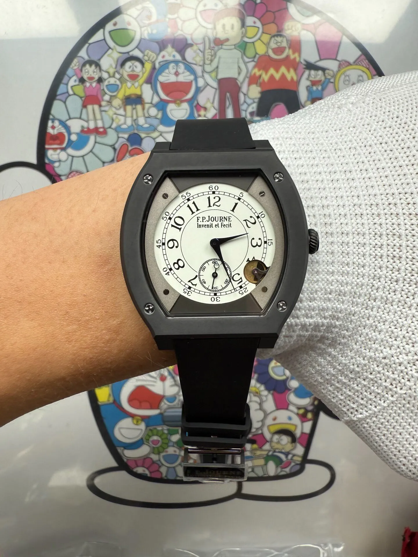 F.P.Journe Elegante PVD FPJF Best Edition White Dial on Black Rubber Strap Quartz 21 d24edecc181efa9 AMO Watch