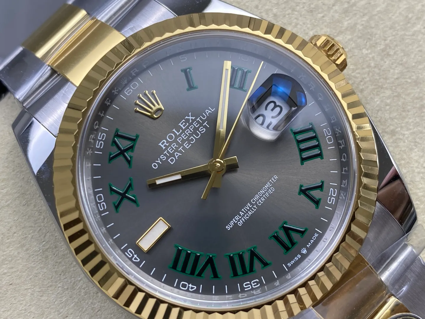 Rolex DateJust 41 126333 RWF 1:1 Best Edition Gray Roman Dial on Oyster Bracelet JH3235 (Free Sprung) 27 d2e0d90a06df86d 阿默表行AmoWatch