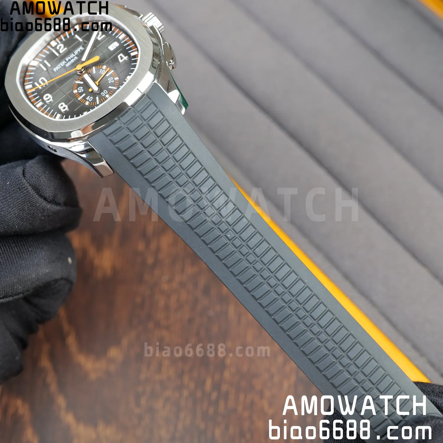 PP Aquanaut 5968 SS DDF 1:1 Best Edition Gray Dial on Black Rubber Strap A520 66 d390dc236cd7cc6 AMO Watch