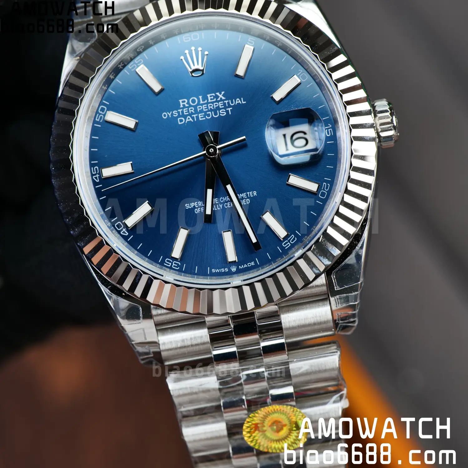 ROLEX DateJust 41mm SS 126334 VSF 1:1 Best Edition 904L Steel Blue Stick Dial on Jubilee Bracelet V2s (Free Sprung) 72 d46a8ea542ceee1 AMO Watch