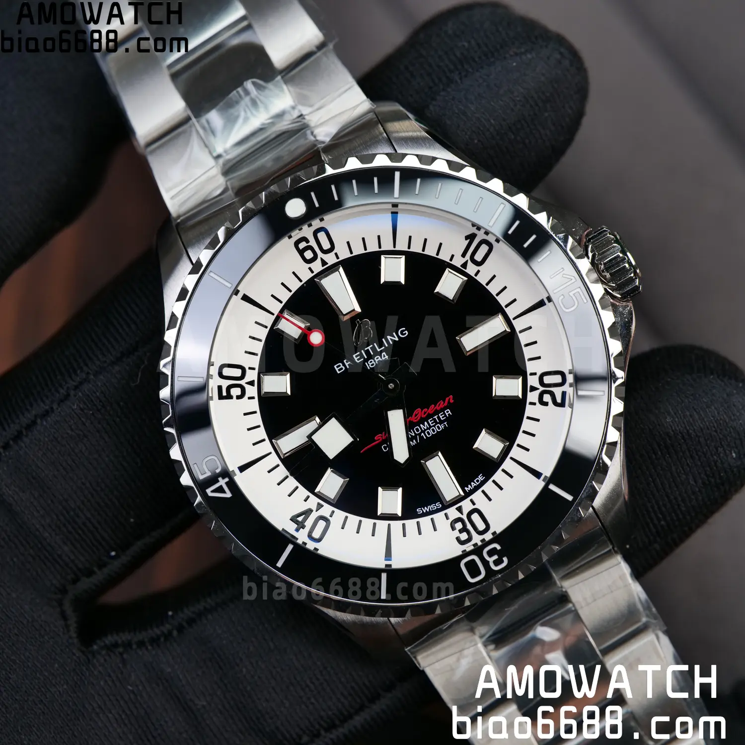 Breitling Superocean 44 SS TF Factory 1:1 Best Edition Black Dial on SS Bracelet A2824 75 d91a5feb5b9c675 AMO Watch