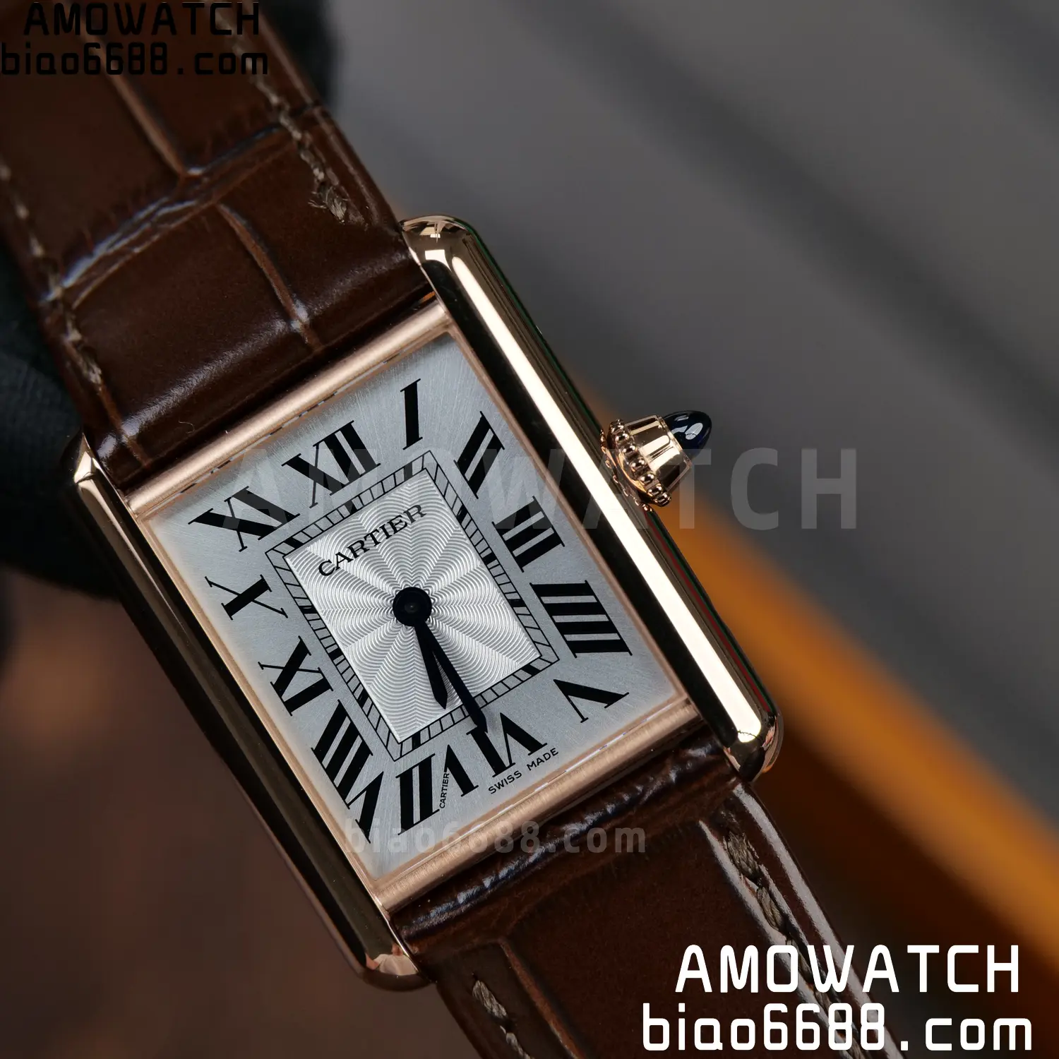 CARTIER Tank Must RG WGTA0011 25.5mm F1 Facftory 1:1 Best Edition White Dial on Brown Leather Strap Ronda 71 d96918adb94a7ff AMO Watch