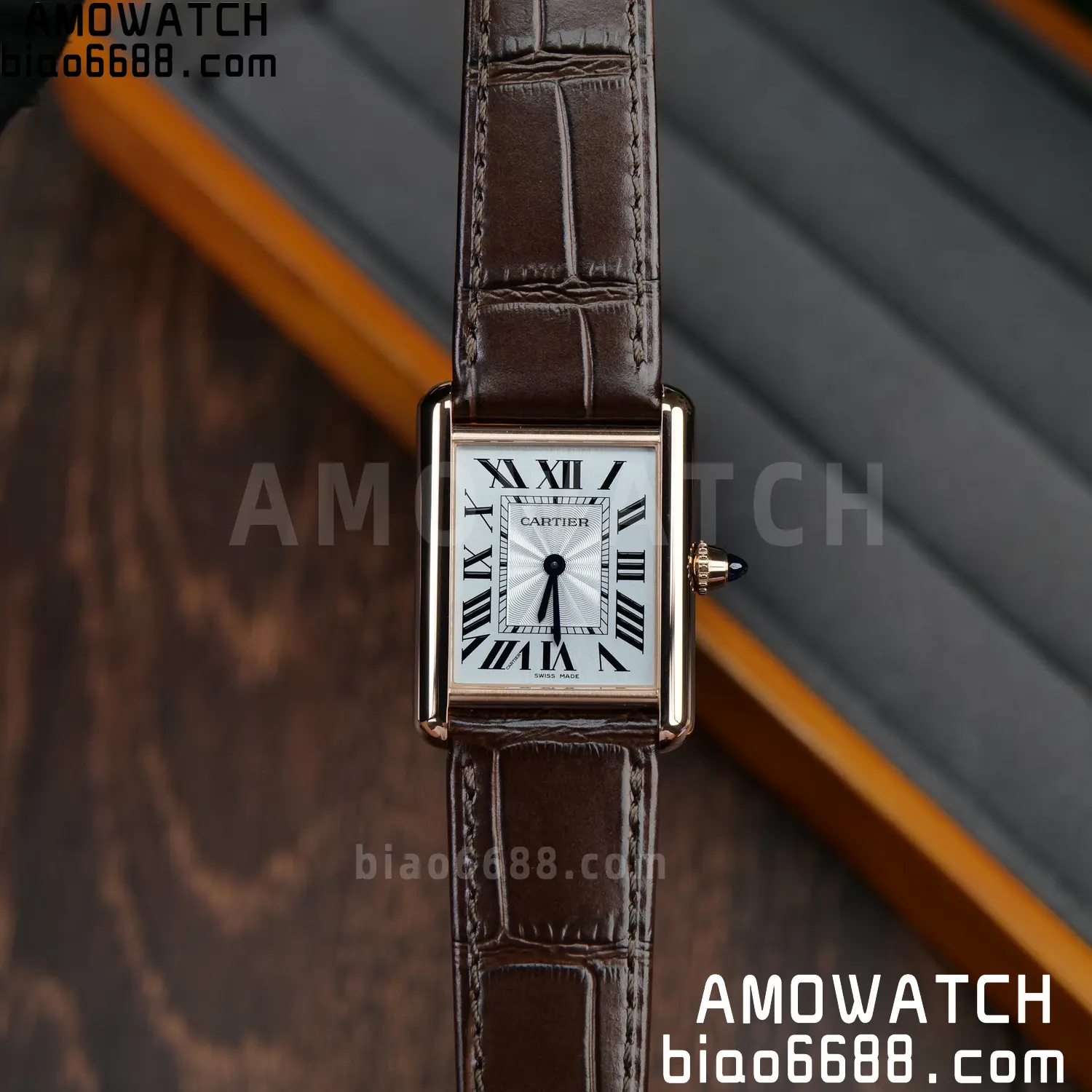CARTIER Tank Must RG WGTA0011 25.5mm F1 Facftory 1:1 Best Edition White Dial on Brown Leather Strap Ronda 62 d9edecaf6f9cbf4 AMO Watch