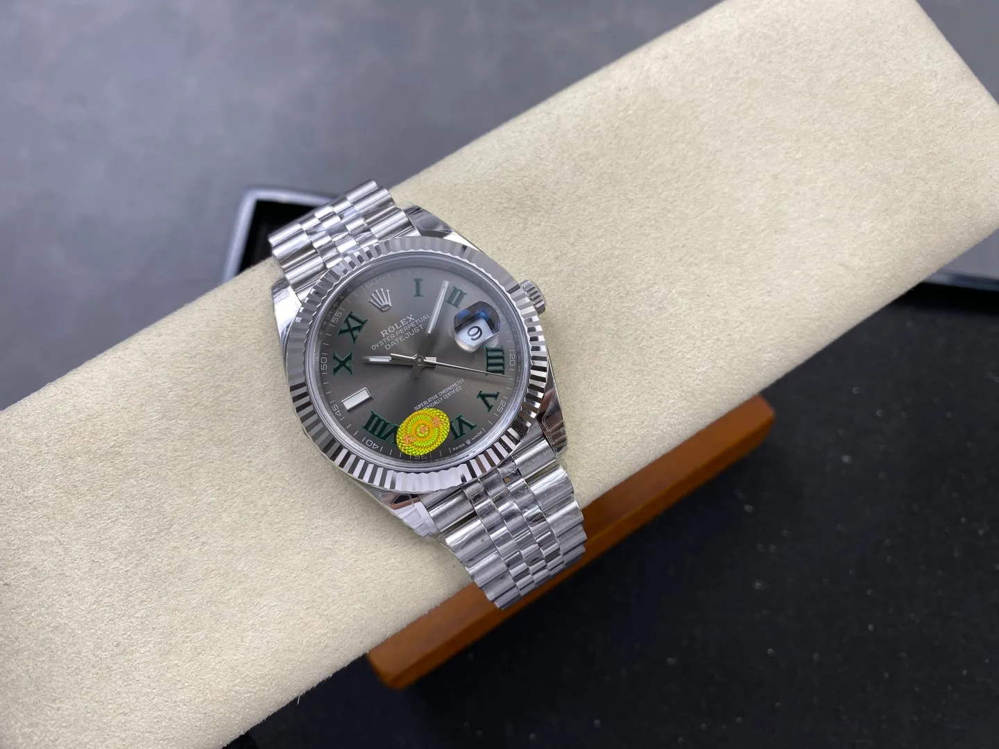 ROLEX DateJust 41mm SS 126334 VSF 1:1 Best Edition 904L Steel Gray Roman Dial on Jubilee Bracelet V2s (Free Sprung) 33 da0fbcc6f9521e7 AMO Watch