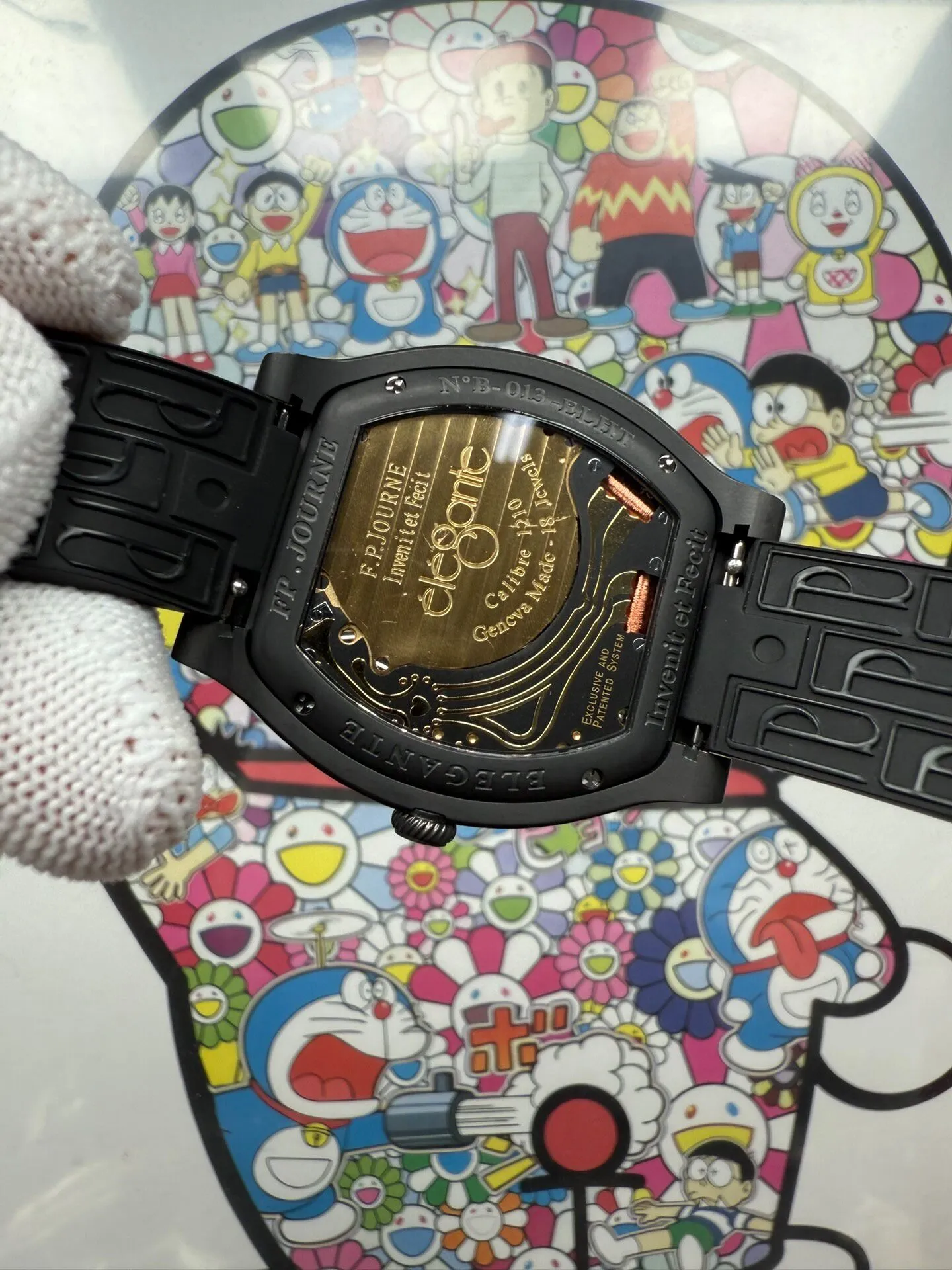 F.P.Journe Elegante PVD FPJF Best Edition White Dial on Black Rubber Strap Quartz 26 da2f69289524b48 AMO Watch