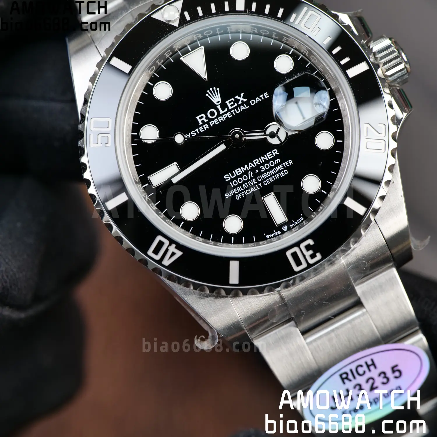 Rolex Submariner 41mm 126610 LN Black RICH 1:1 Best Edition 904L SS Case and Bracelet JH3235 V2 (Free Sprung) 93 dab8f96bc9562e1 AMO Watch