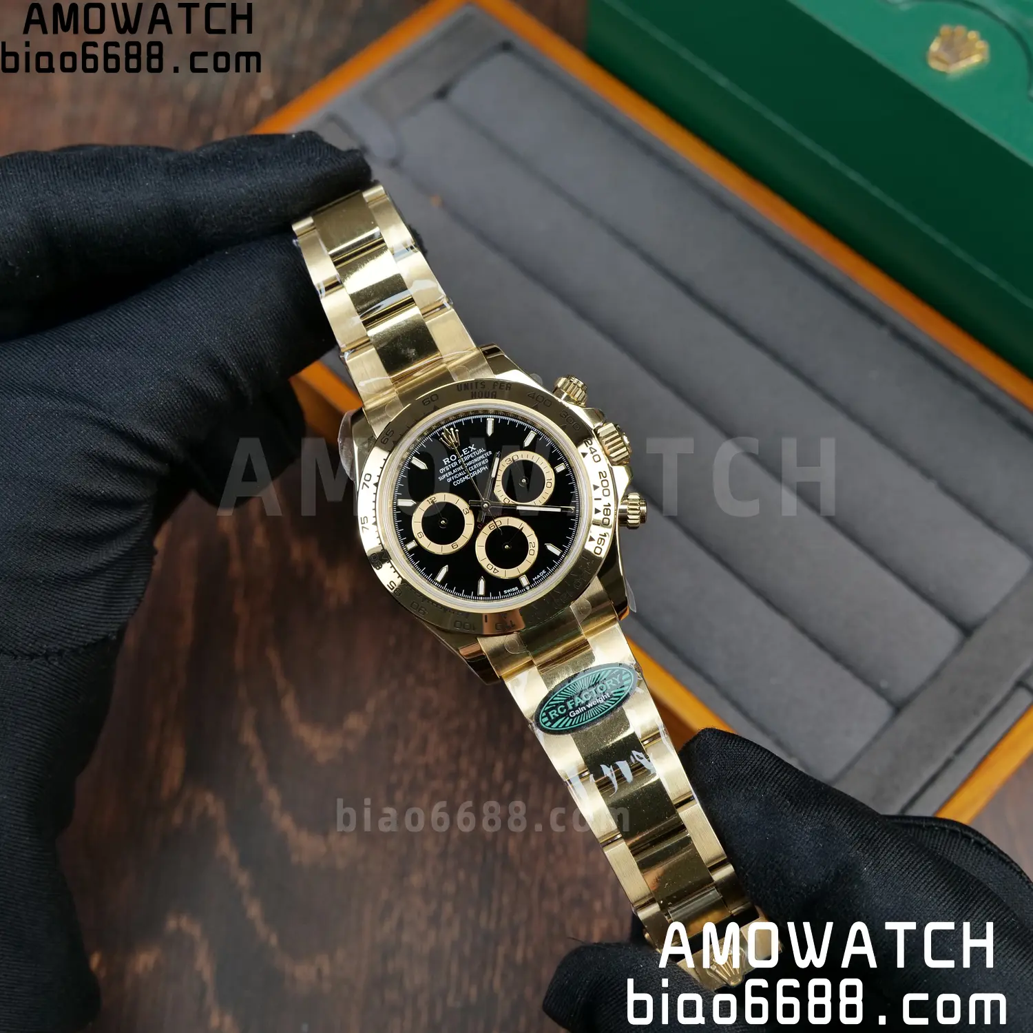 Rolex Daytona 126508 RCF RGF 1:1 Best Edition Black Dial on YG Bracelet JH4131 V2 220g Free Sprung 61 dc984bdd877a8da AMO Watch