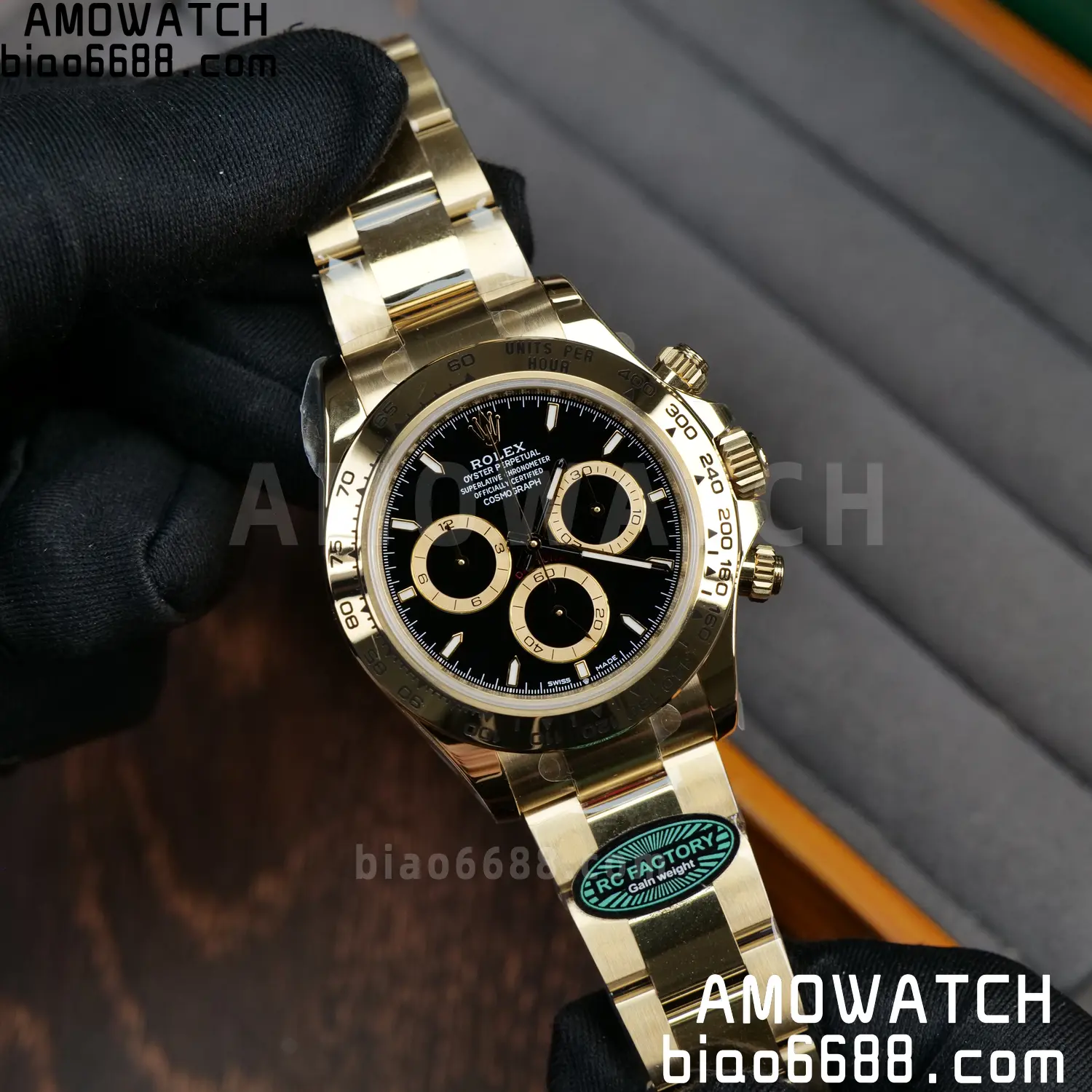 Rolex Daytona 126508 RCF RGF 1:1 Best Edition Black Dial on YG Bracelet JH4131 V2 220g Free Sprung 62 dcf613212f63c27 AMO Watch
