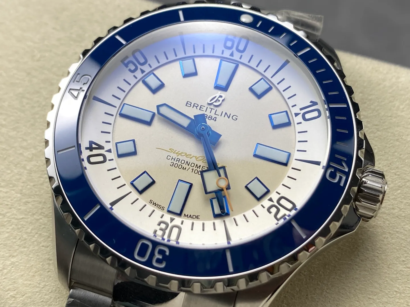 Breitling Superocean 44 SS TF Factory 1:1 Best Edition Blue Ceramic Bezel White Dial on SS Bracelet A2824 21 dd8eb5e32648344 1 AMO Watch