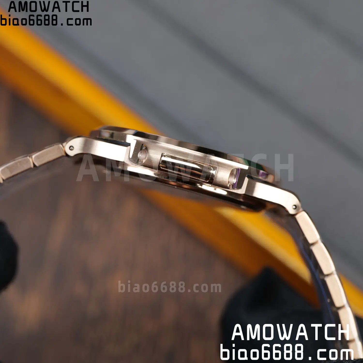 PP Nautilus 5711 RG DDF 1:1 Best Edition Brown Textured Dial on RG Bracelet DD324 (Weighted) 41 dda45e0665be162 AMO Watch