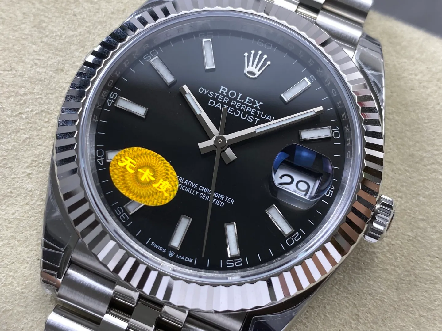 ROLEX DateJust 41mm SS 126334 VSF 1:1 Best Edition 904L Steel Black Stick Dial on Jubilee Bracelet V2s (Free Sprung) 30 e0a2017730cafbb AMO Watch