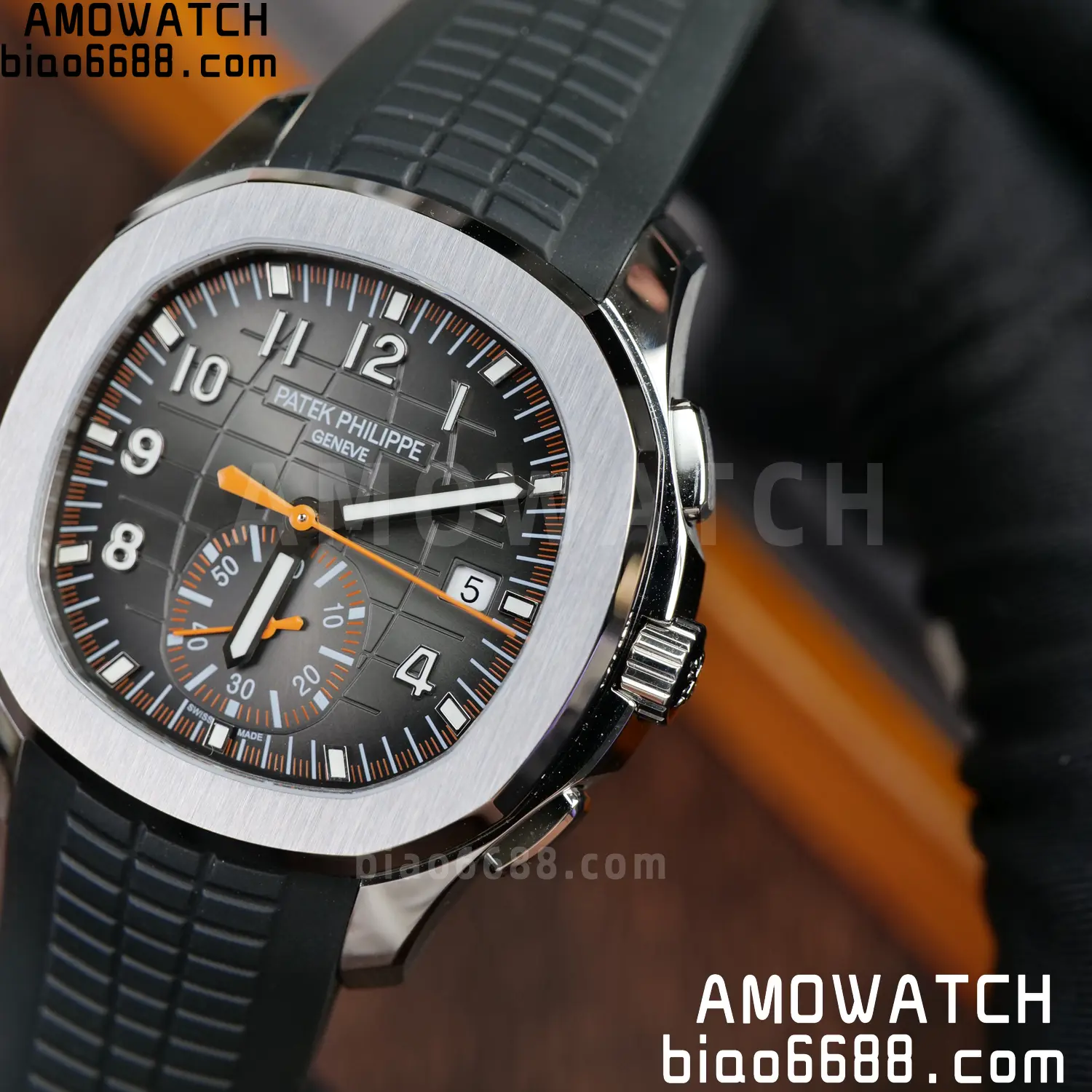 PP Aquanaut 5968 SS DDF 1:1 Best Edition Gray Dial on Black Rubber Strap A520 72 e1366351486b170 AMO Watch