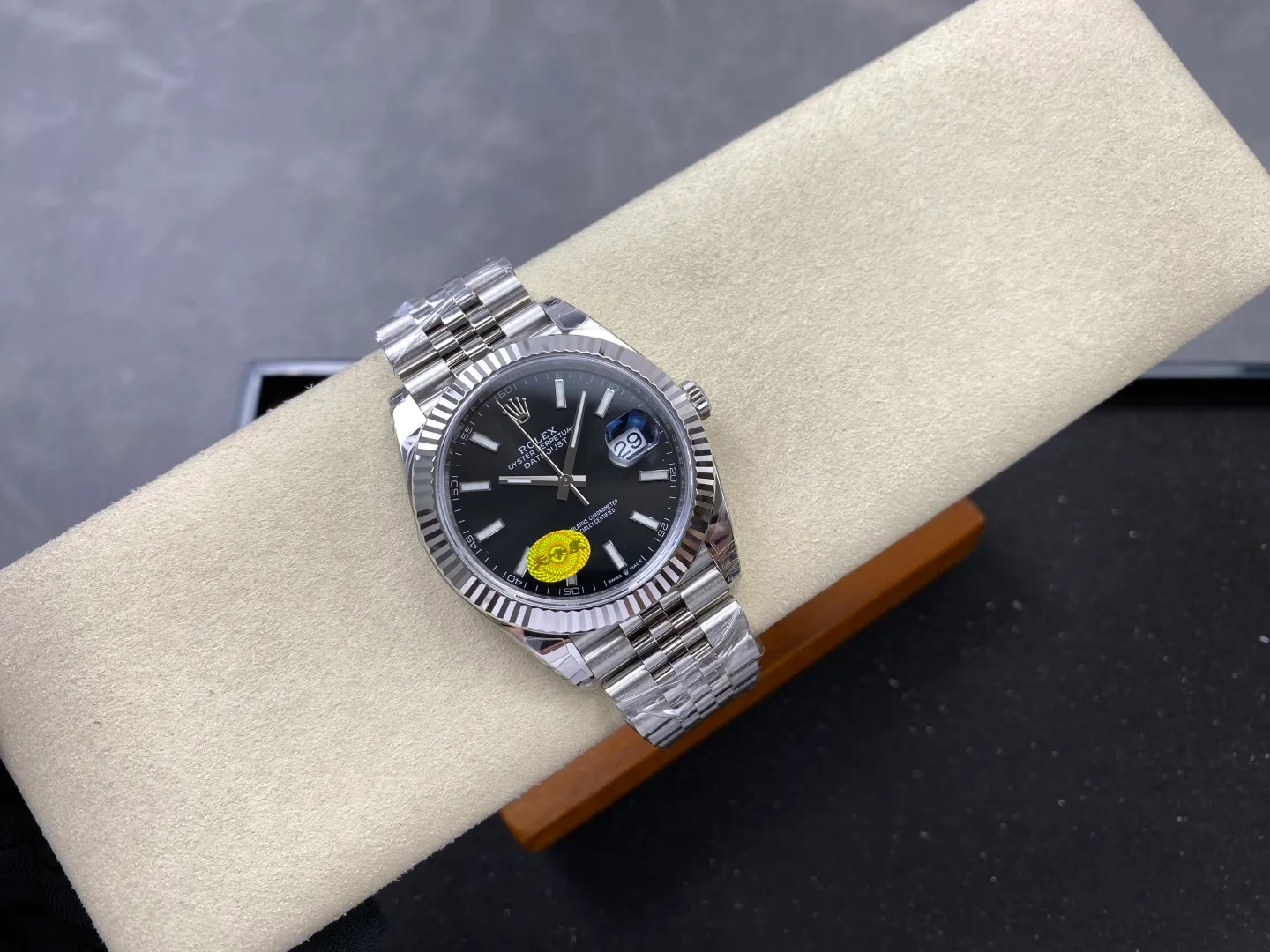 ROLEX DateJust 41mm SS 126334 VSF 1:1 Best Edition 904L Steel Black Stick Dial on Jubilee Bracelet V2s (Free Sprung) 31 e15c31b1fb26ac7 AMO Watch