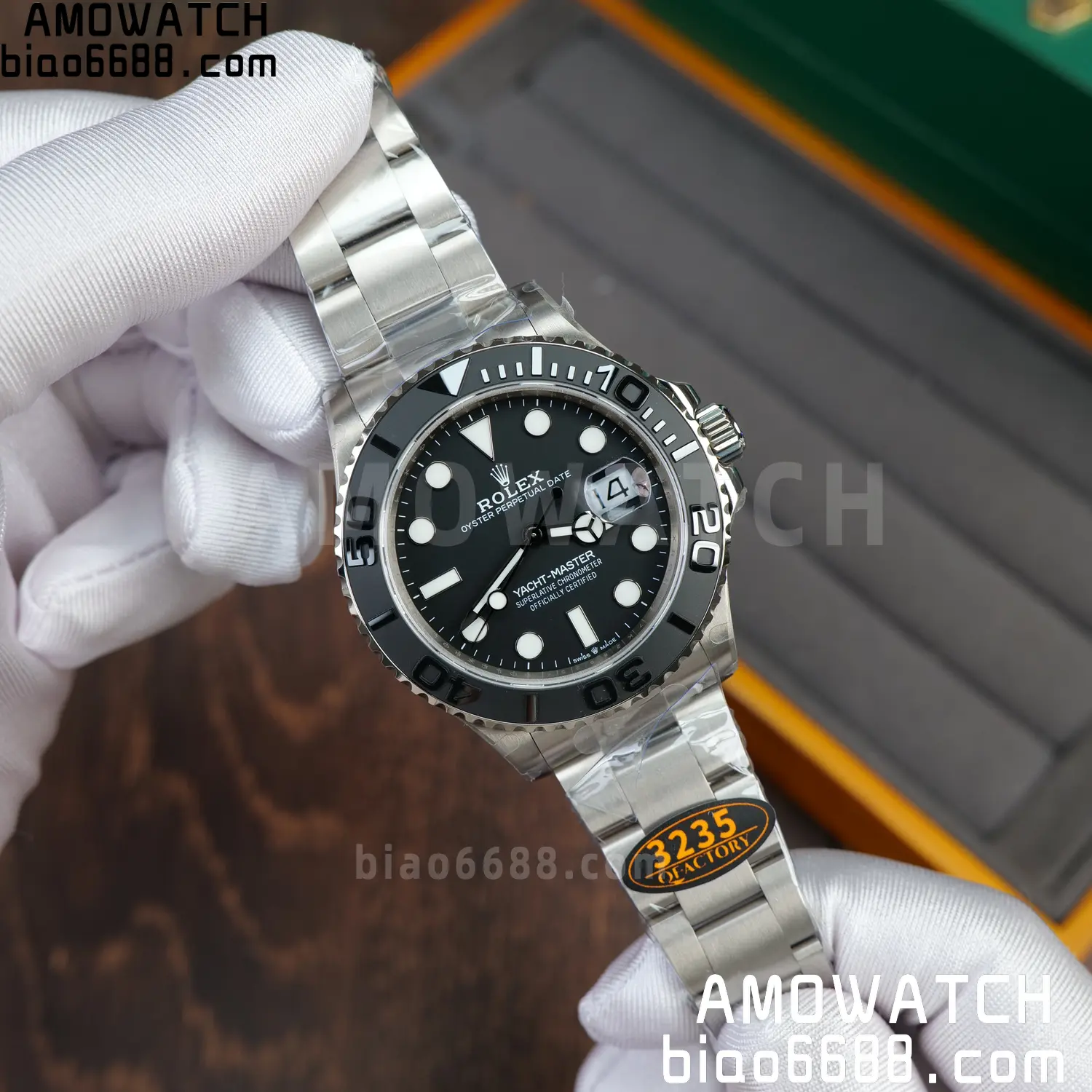 Rolex Yacht-Master 226627 Titanium QF 1:1 Best Edition Black Dial on Titanium Bracelet 3235 28 e1eb4564b83c961 阿默表行AmoWatch