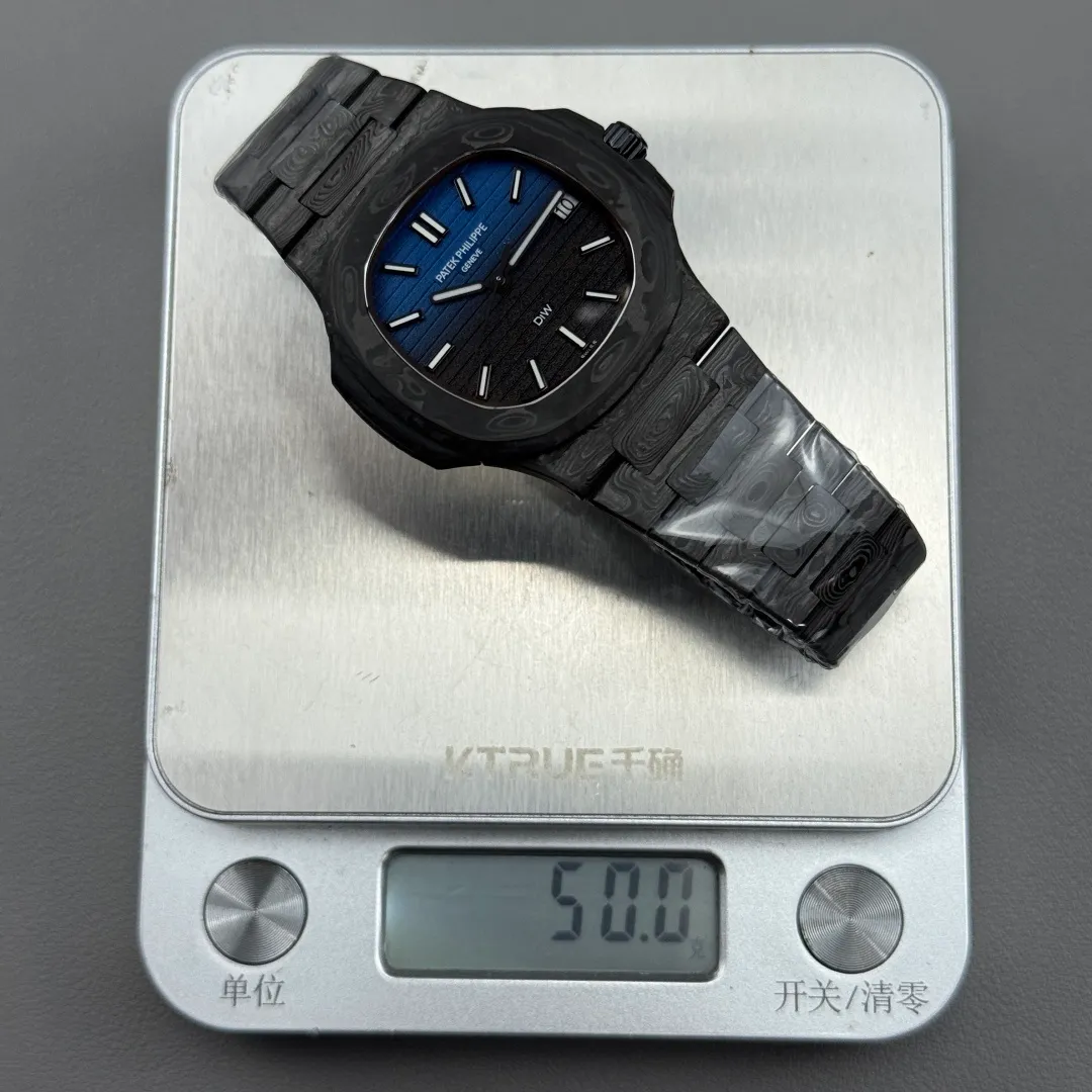 PP Nautilus 5711 DIW Carbon DIWF 1:1 Best Edition Blue/Black Dial On Carbon Bracelet DD324 19 eab2dbb530894a7 阿默表行AmoWatch