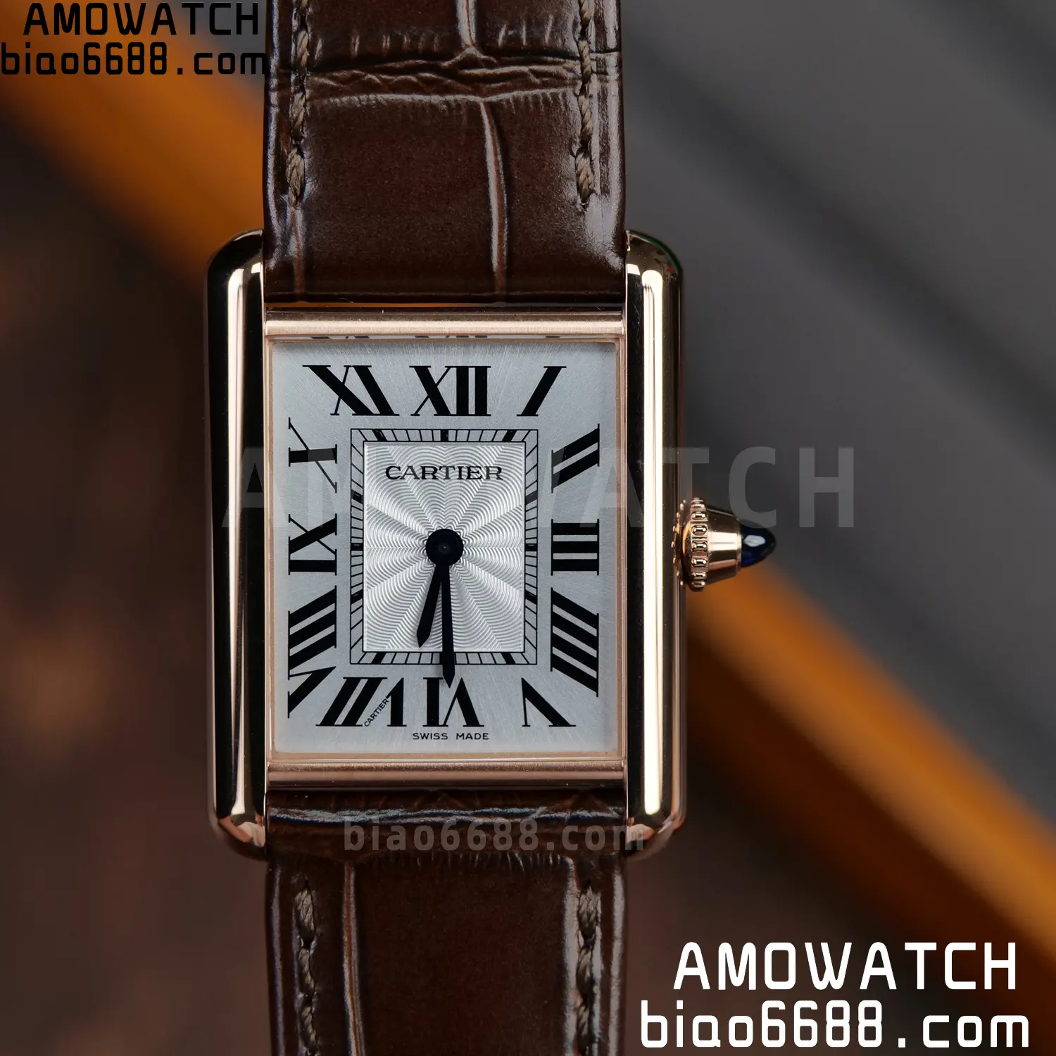 CARTIER Tank Must RG WGTA0011 25.5mm F1 Facftory 1:1 Best Edition White Dial on Brown Leather Strap Ronda 63 ebfb83a84b28bb2 AMO Watch