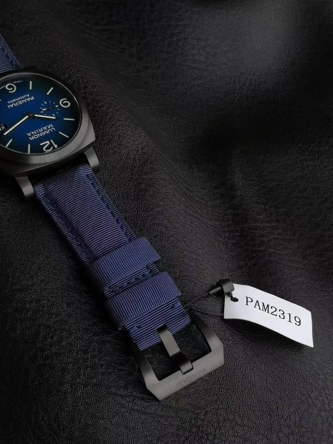 Panerai PAM2319 44mm DLC VSF 1:1 Best Edition Blue Ombre Dial on Blue Nylon Strap Asian P900 25 ee007b93fc76cde AMO Watch